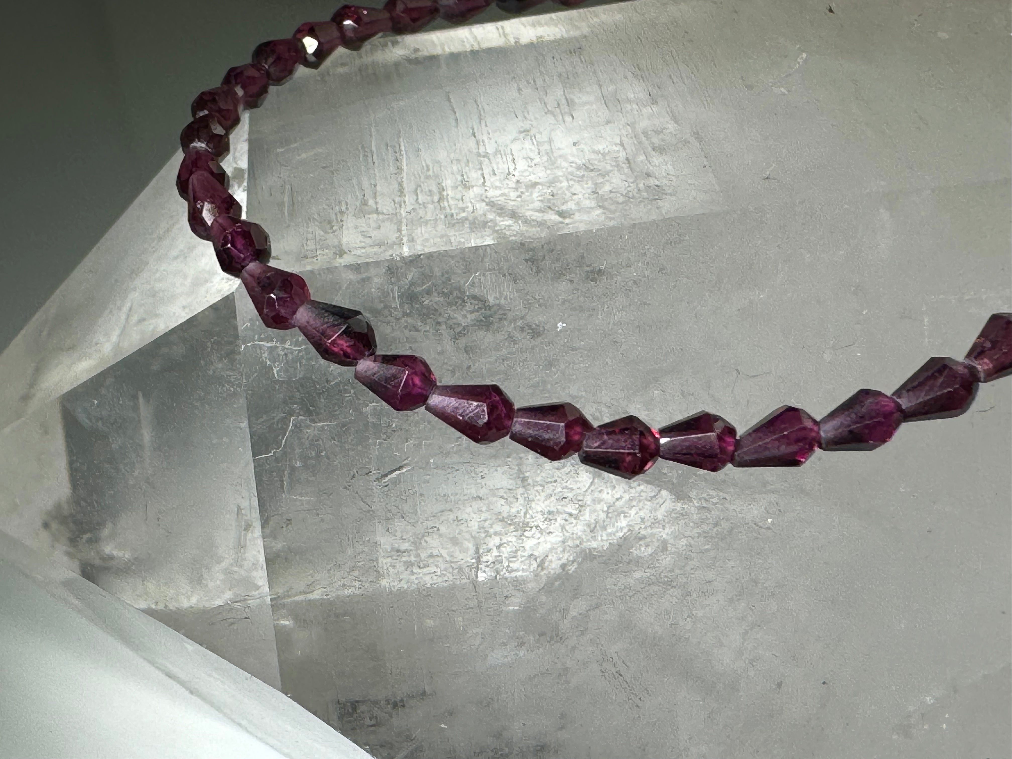 Garnet Briolette Necklace