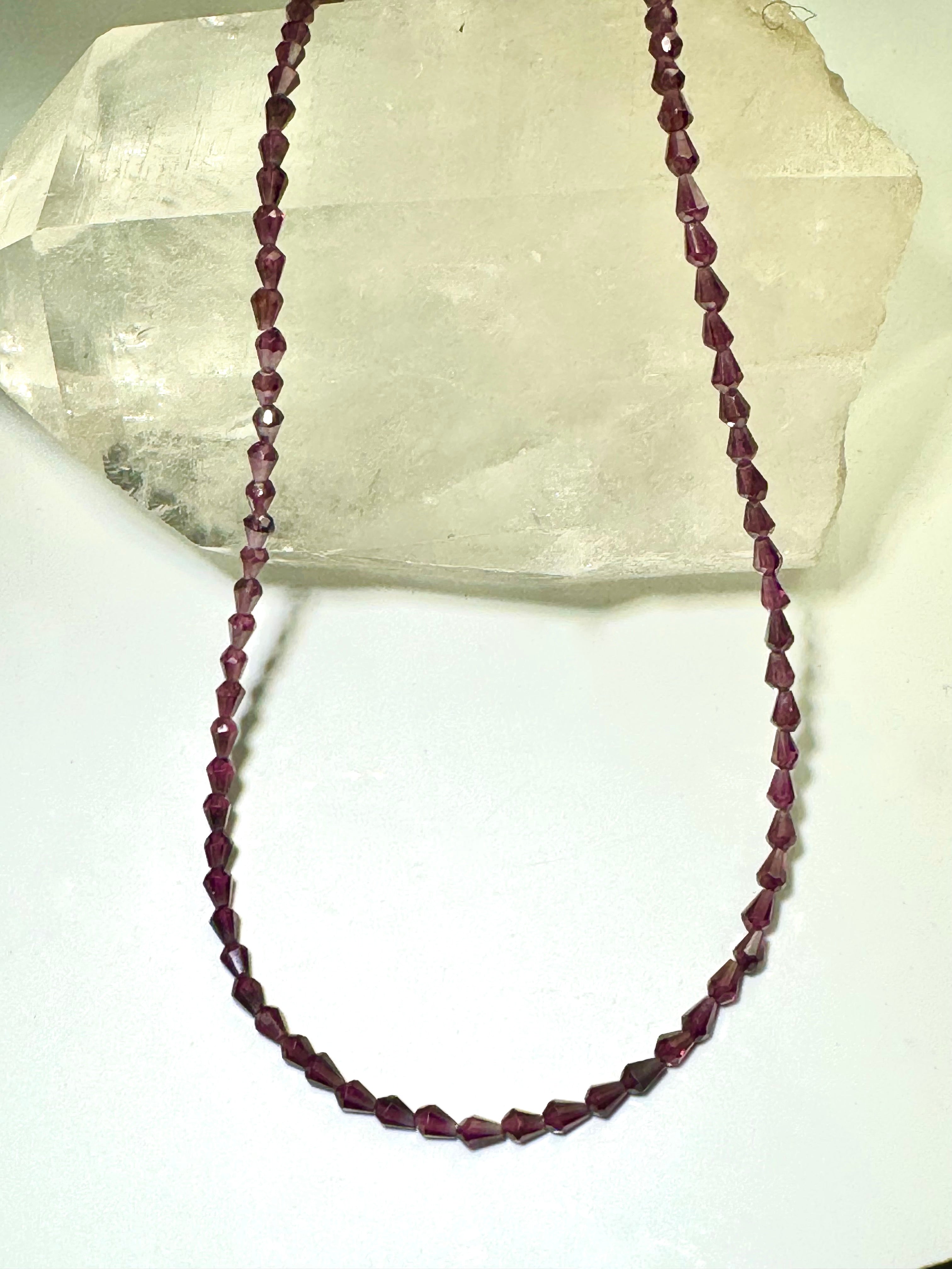 Garnet Briolette Necklace