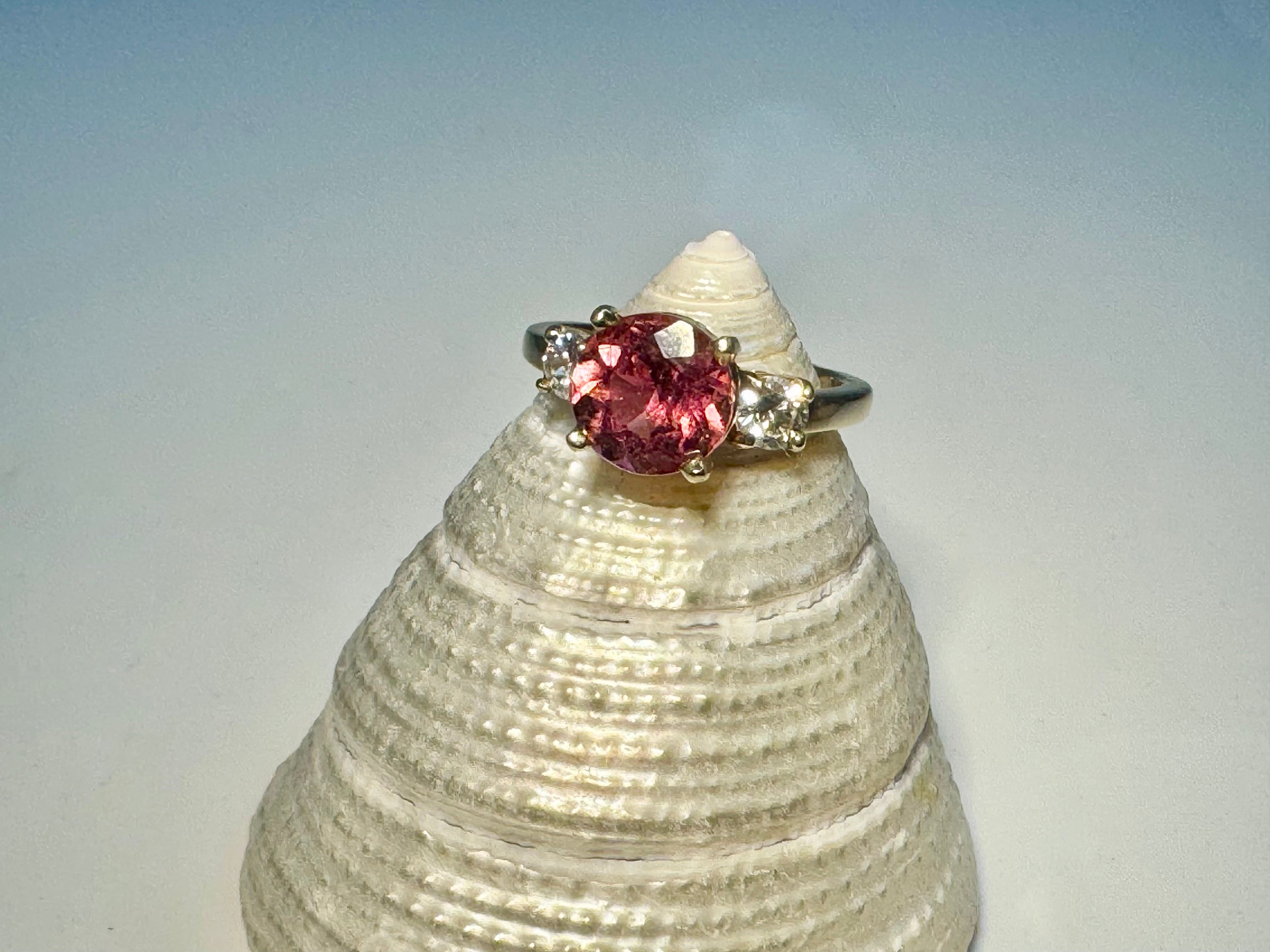 Pink Tourmaline & Diamond Ring