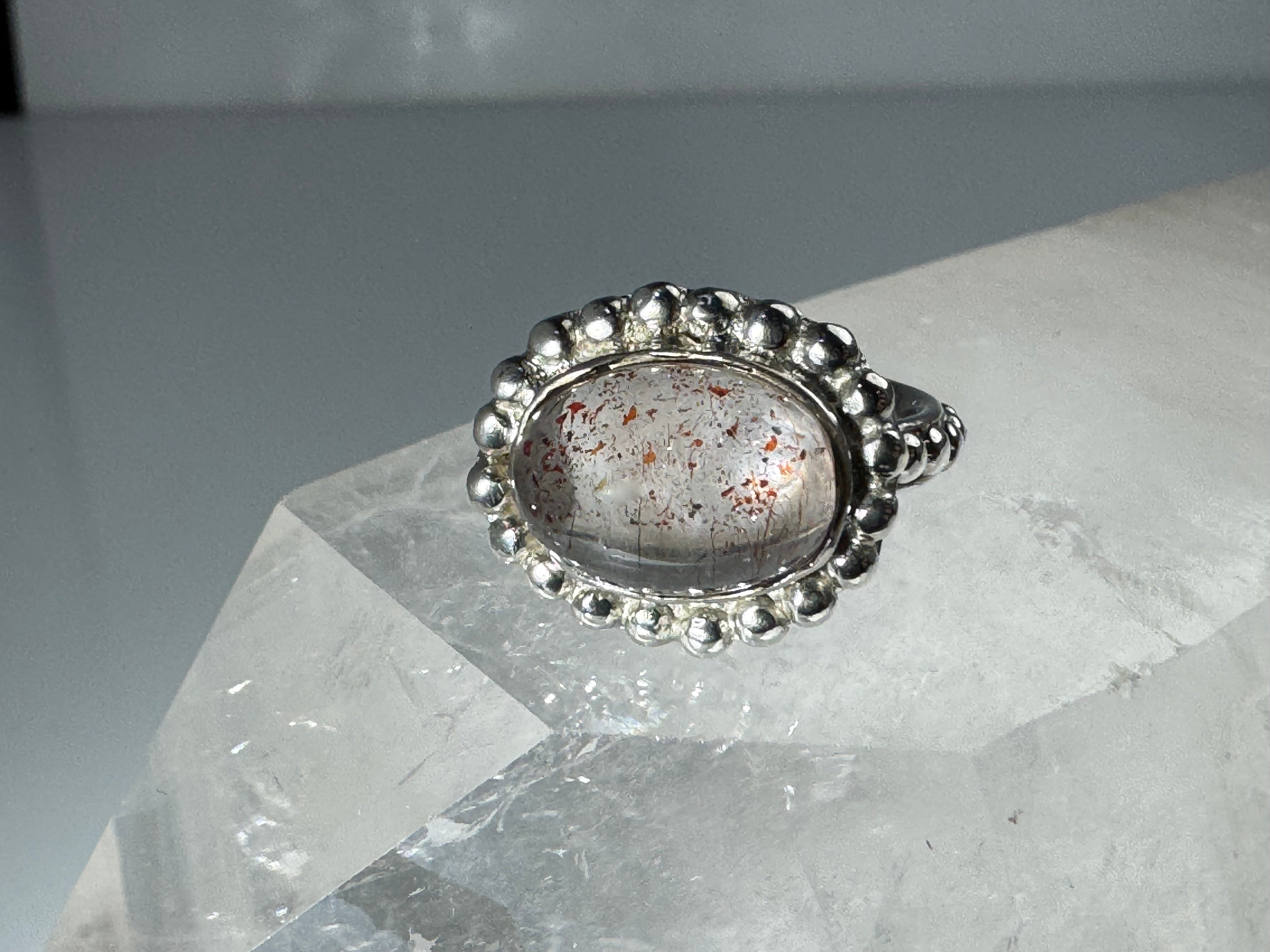 Lepidocrocite Beaded Sterling Ring