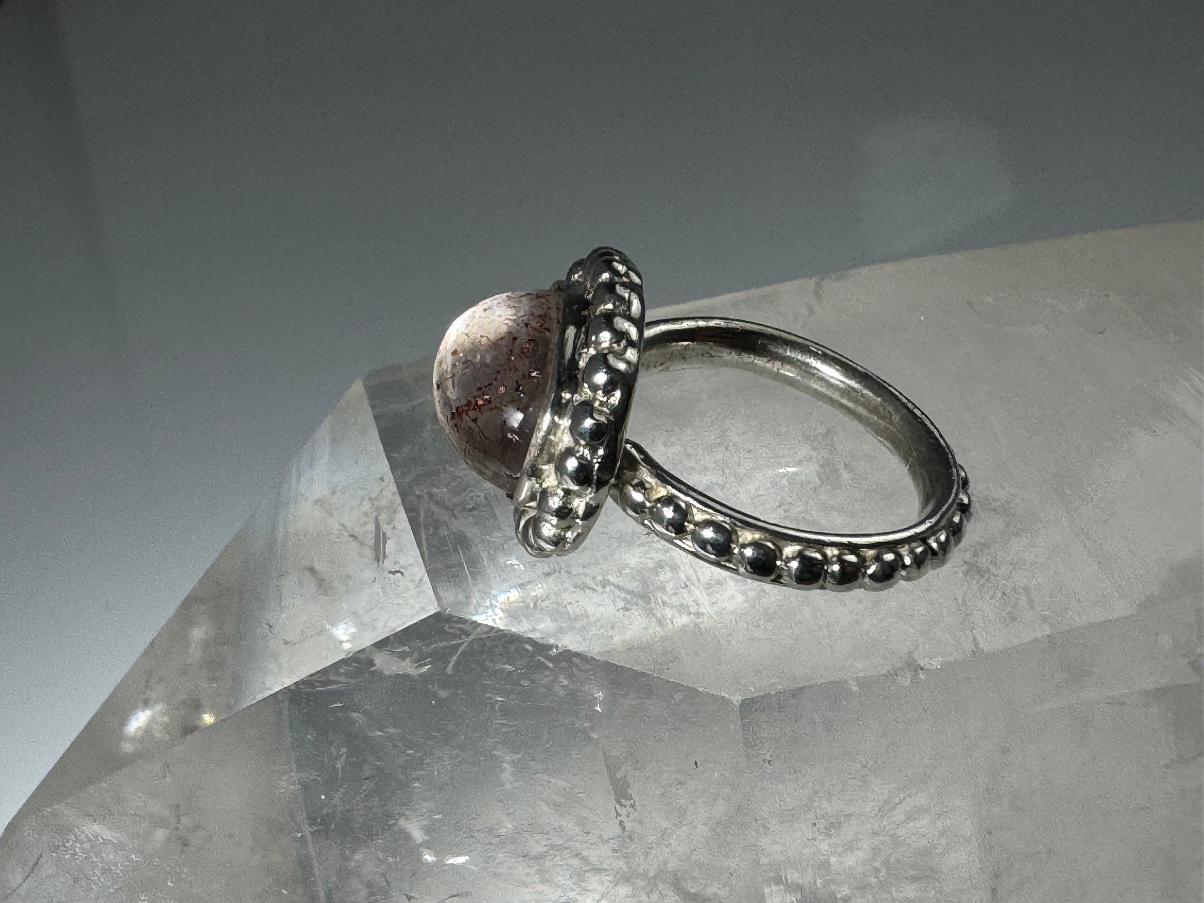 Lepidocrocite Beaded Sterling Ring