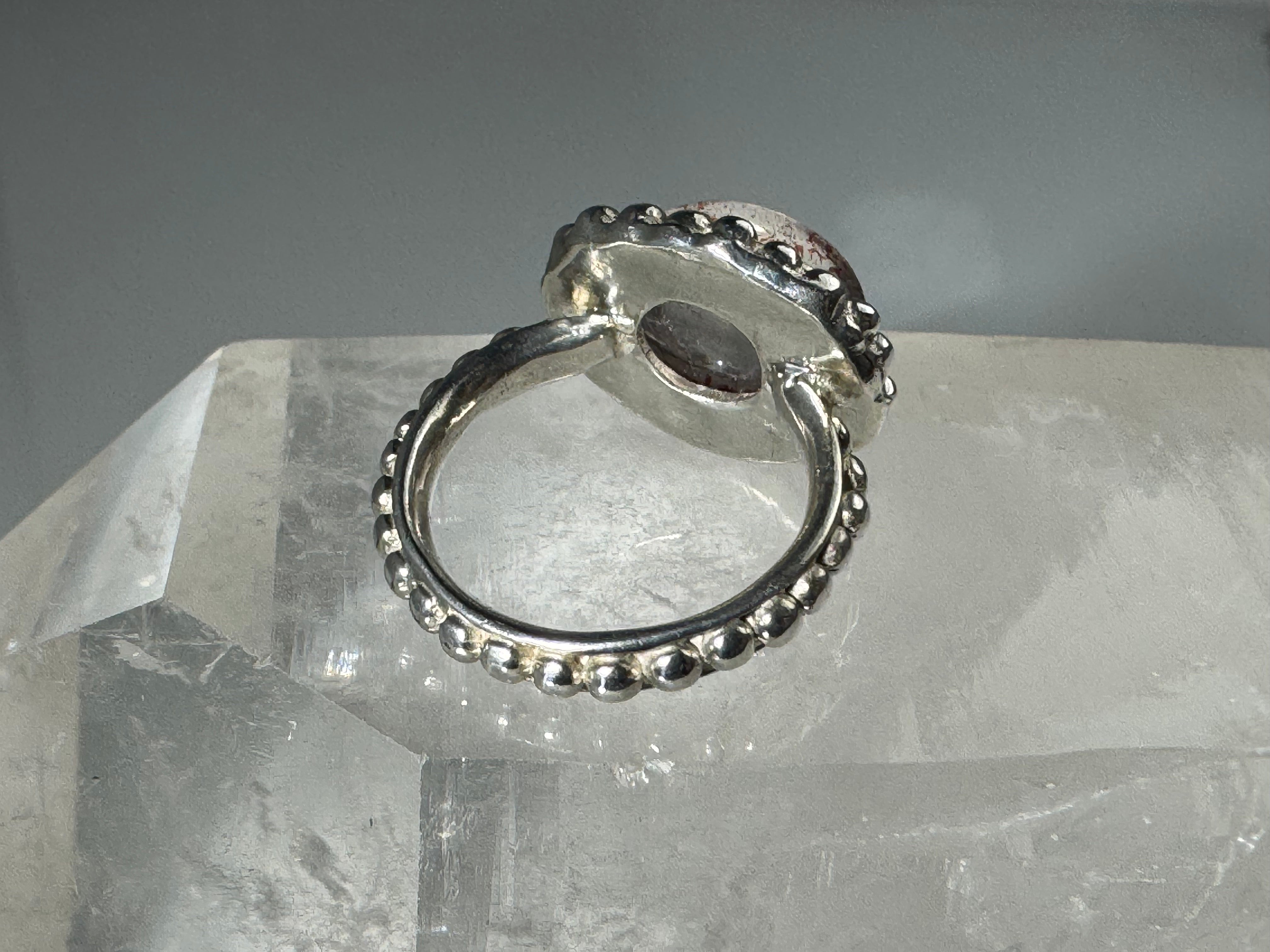 Lepidocrocite Beaded Sterling Ring