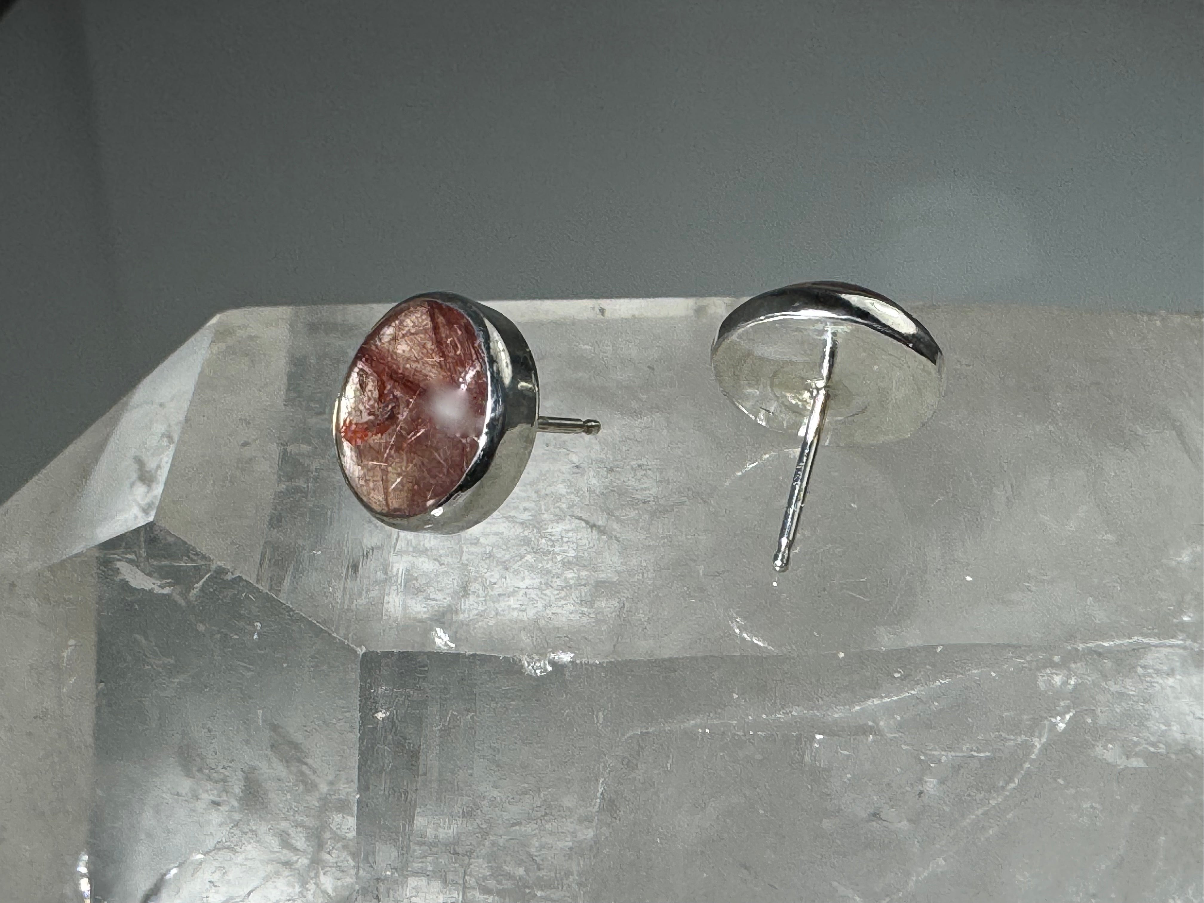 Rutilated 12m Sterling Studs