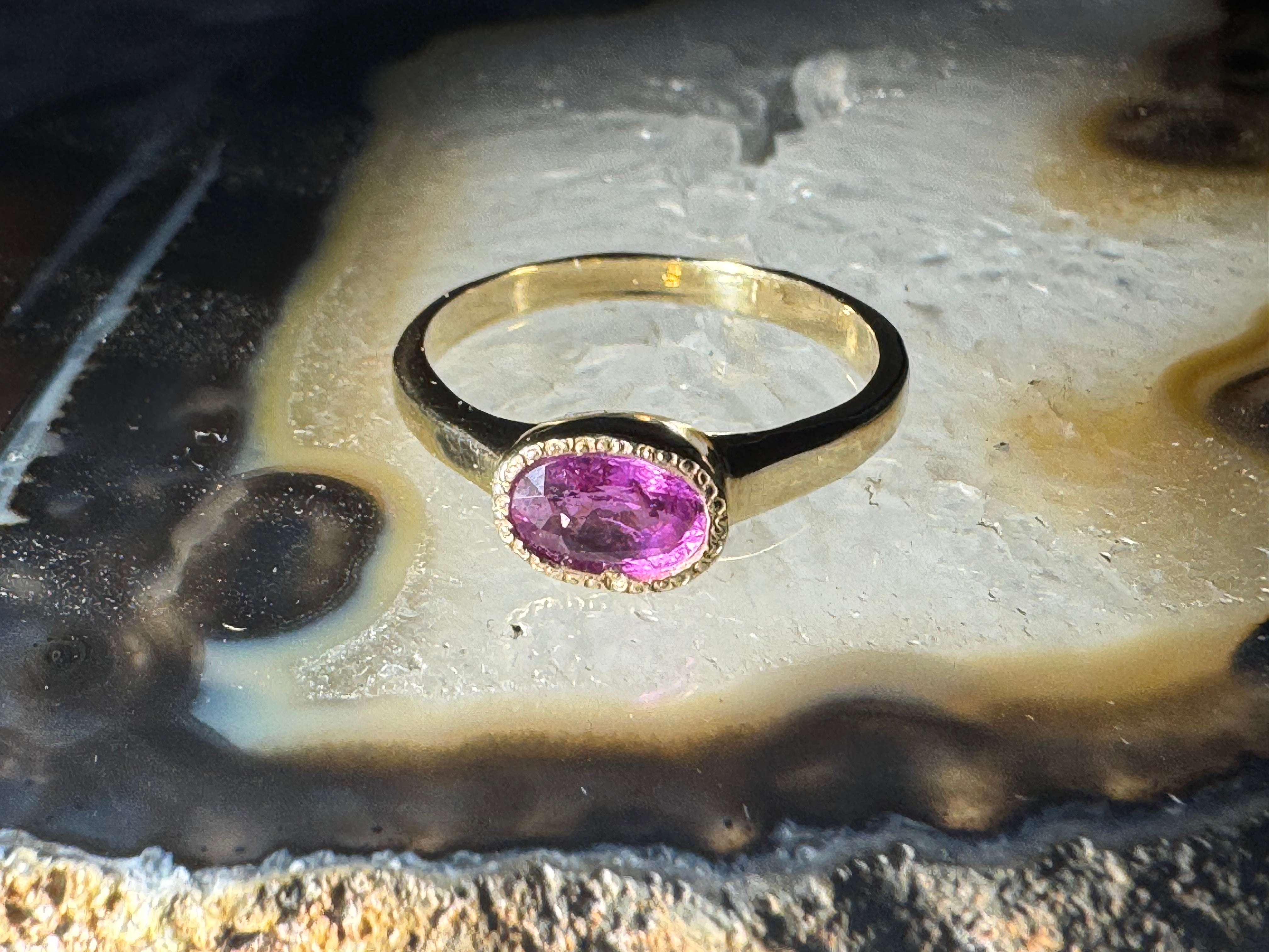 Pink Sapphire 14k Ring