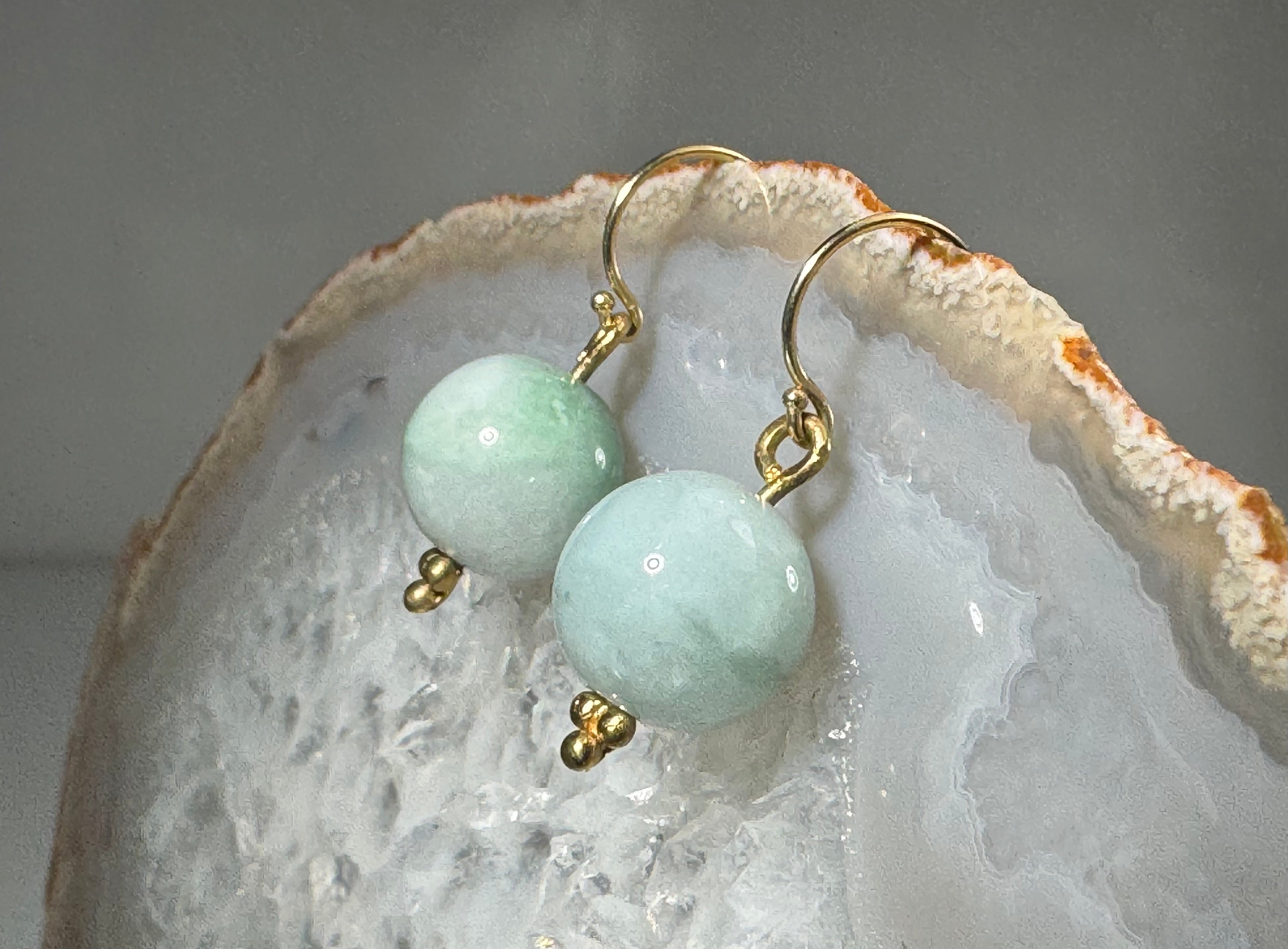 Jade 18k Dangle Earrings