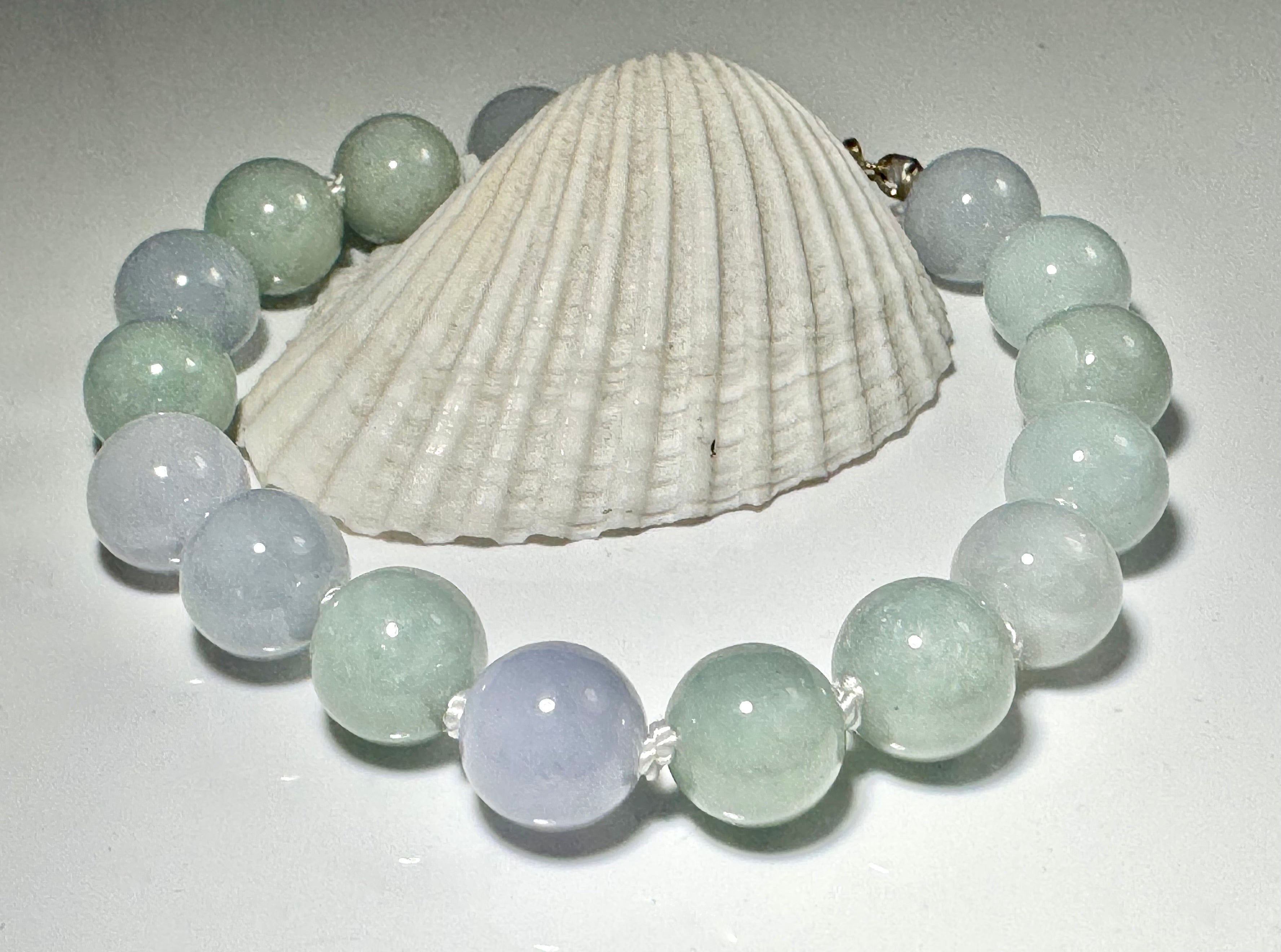 Jade 10mm Bead 14k Bracelet