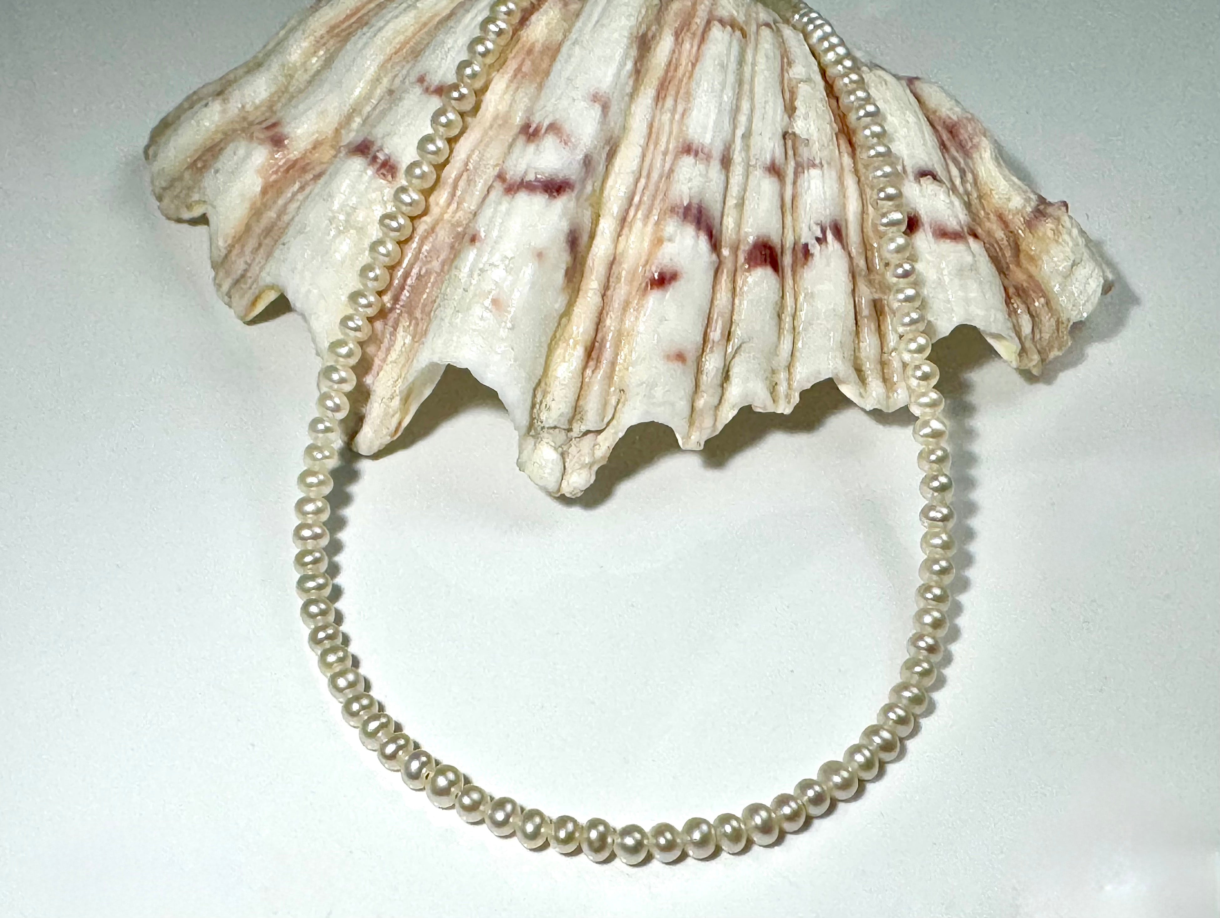 Pearl 3mm Strand With Sterling Silver