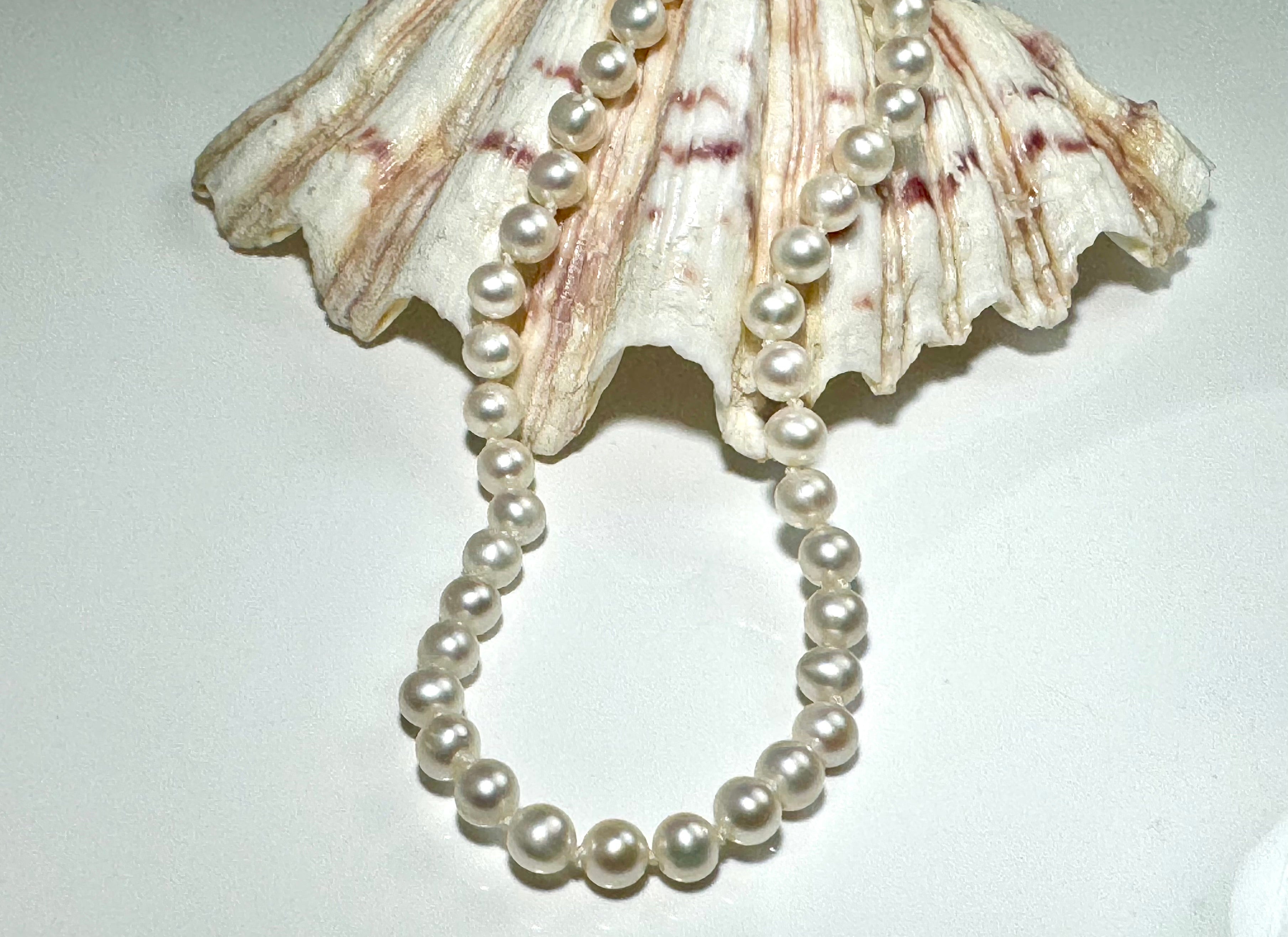 Pearl 5mm Sterling Necklace
