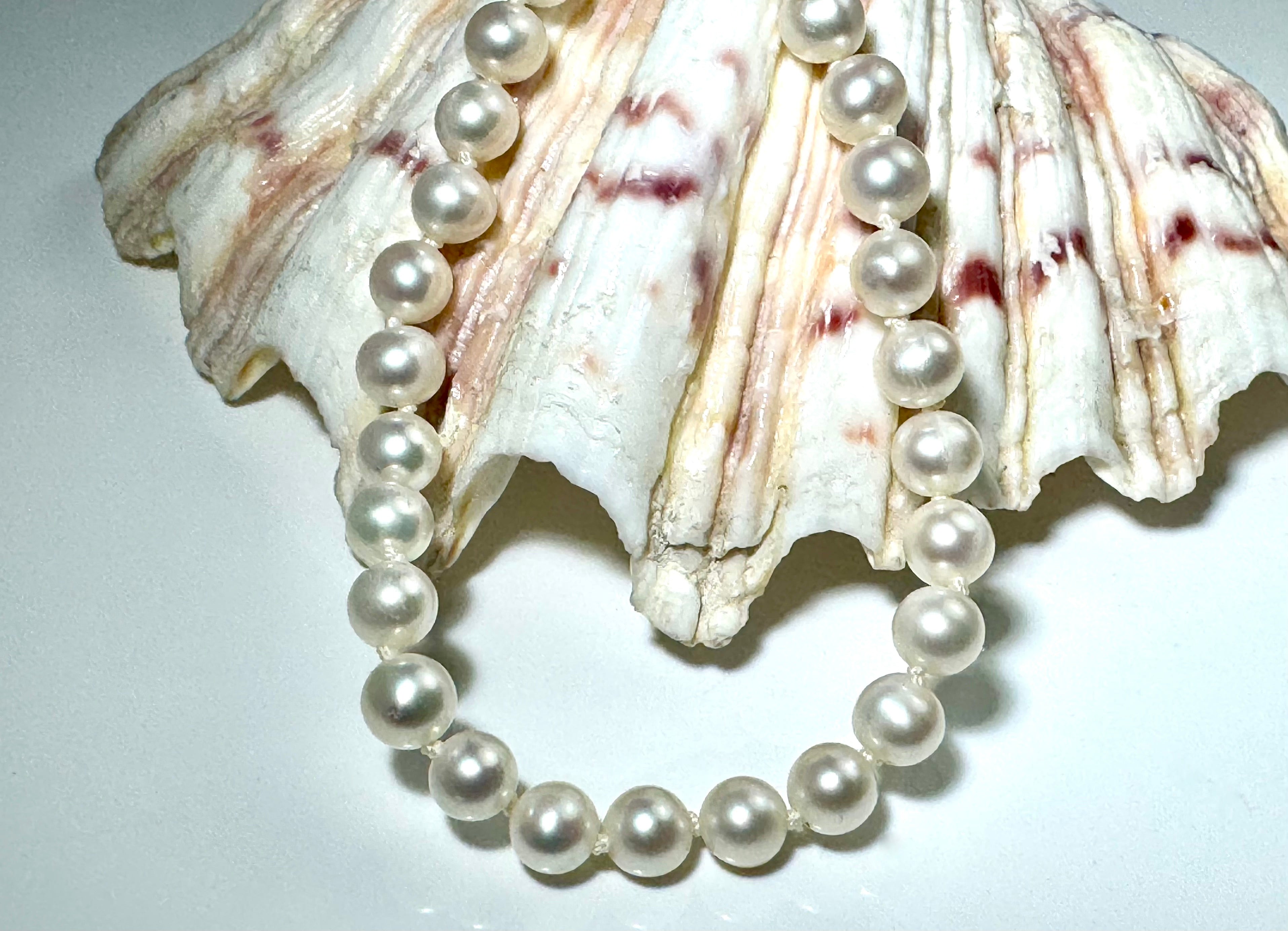 Pearl 5mm Sterling Necklace