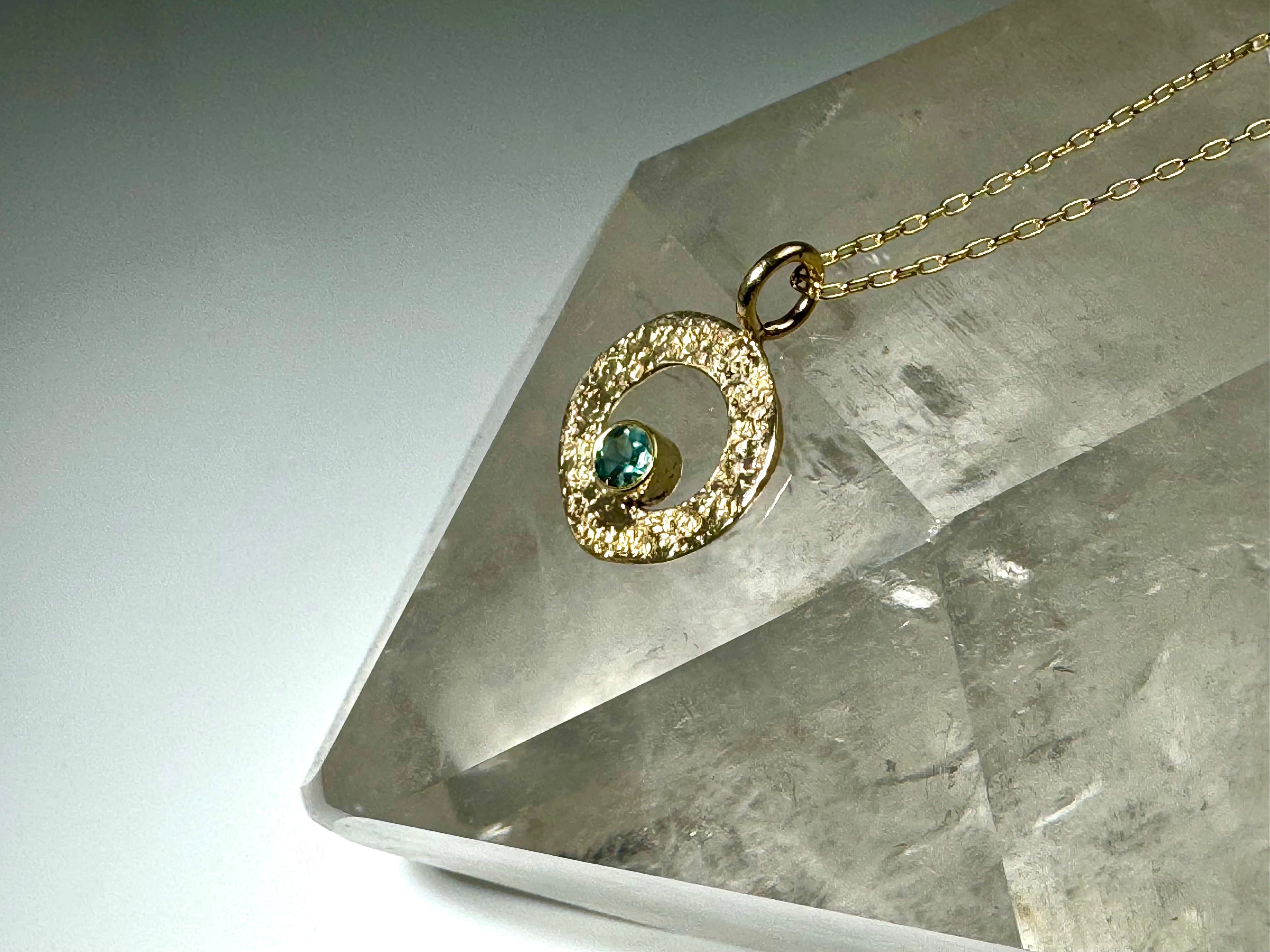 Alexandrite Open Textured 14k Pendant