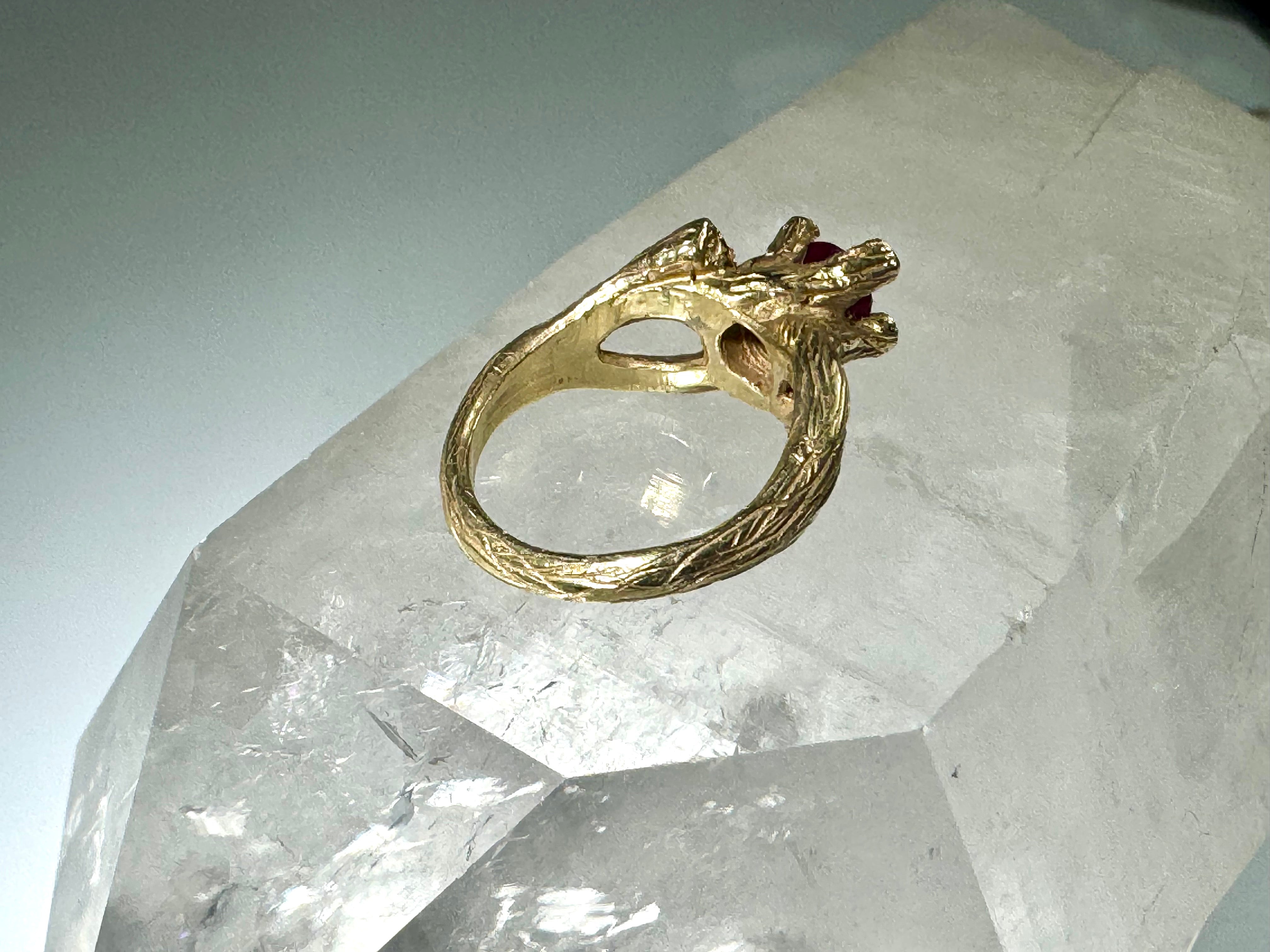 Ruby (Burma) Bark 18k Ring