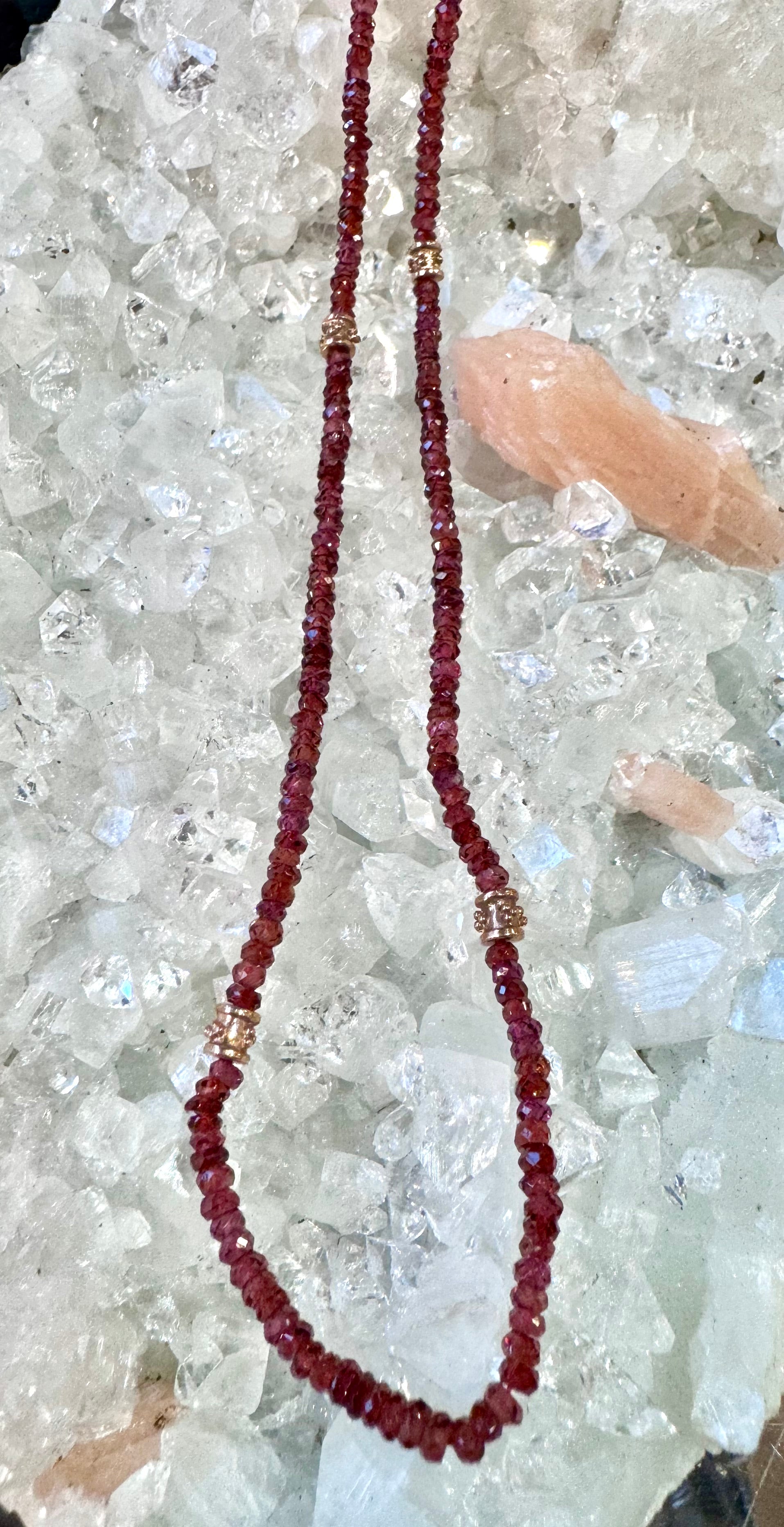 Spessartite Garnet 14k Necklace