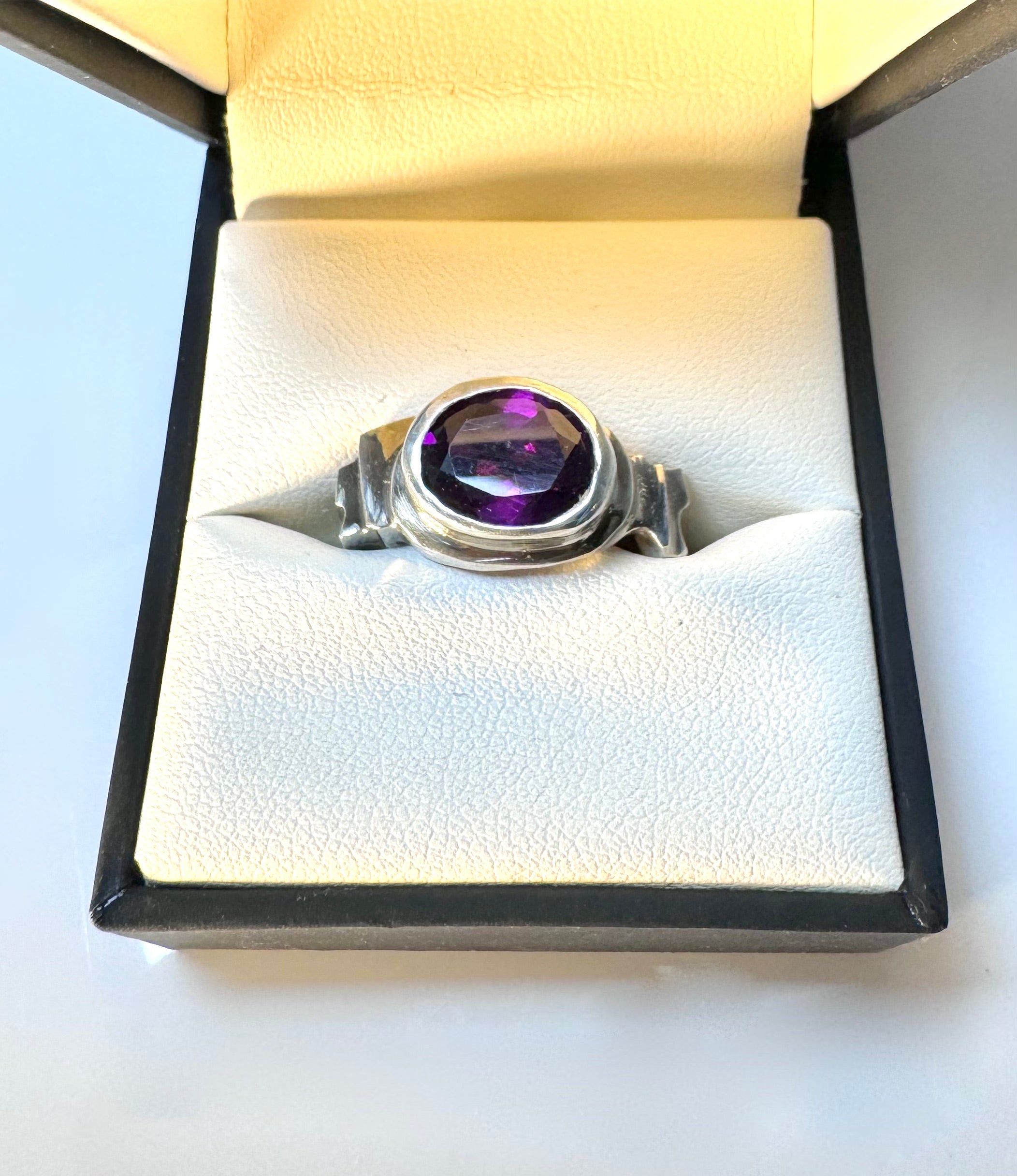 Garnet Grape Oval Sterling Ring