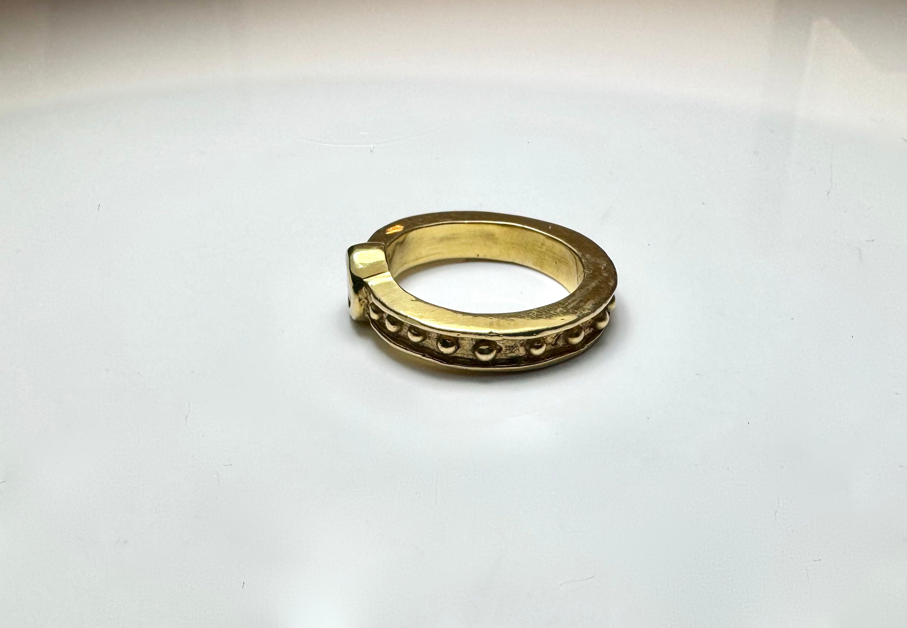 Tsavorite Garnet Beaded 18k Ring