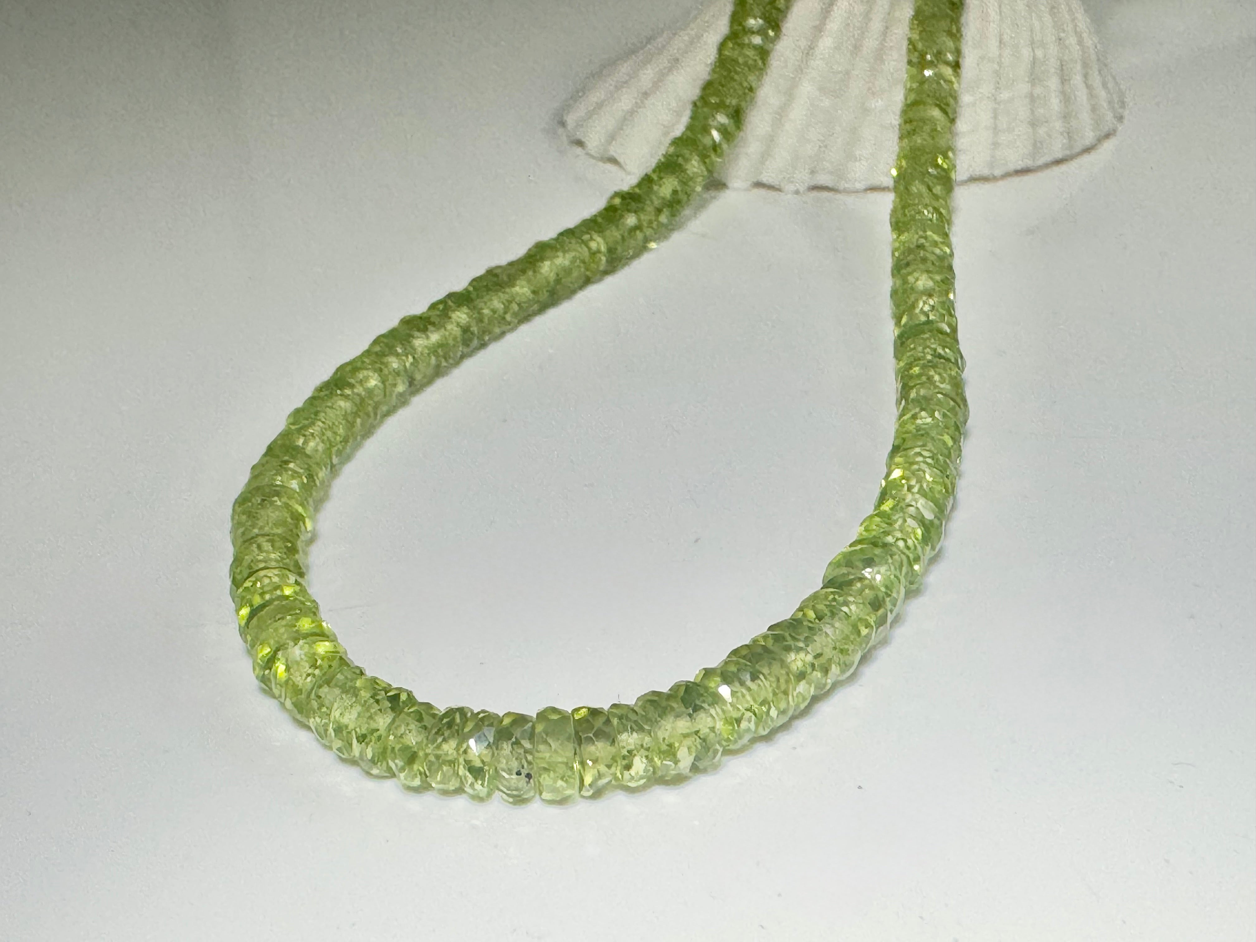 Peridot 6mm 14k Strand