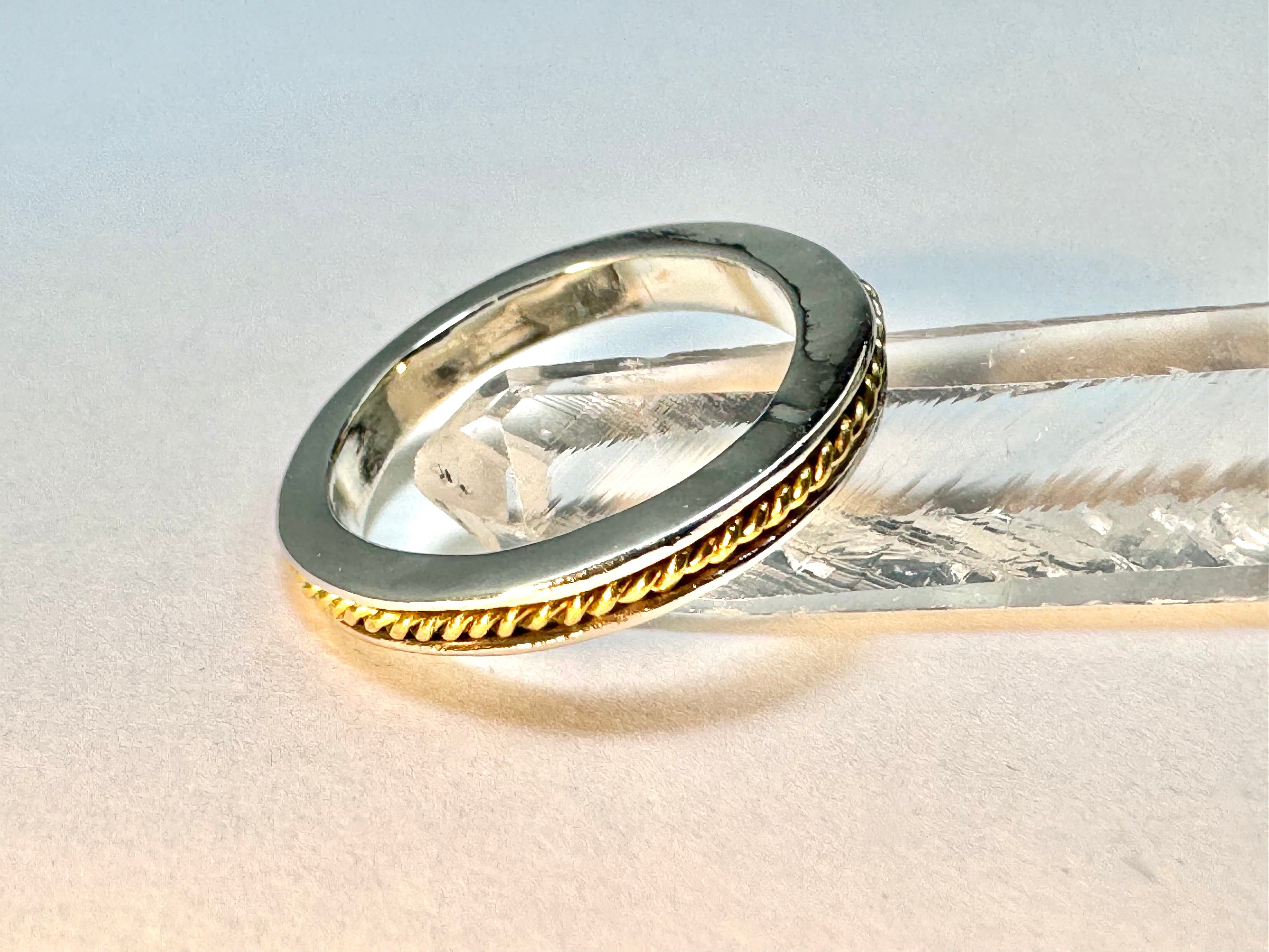 Raised Edge with Twisted 24k Band