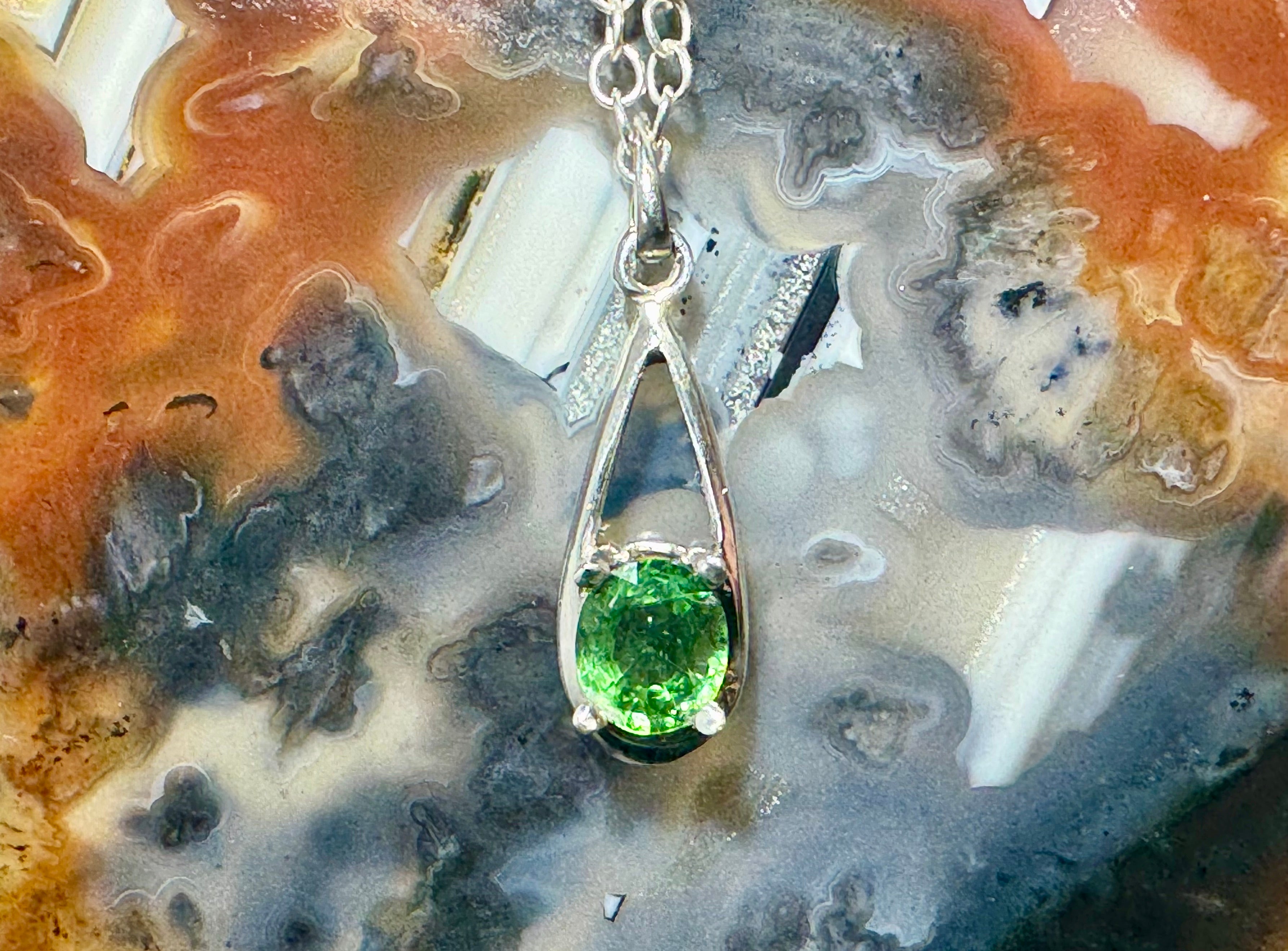 Tsavorite Sterling Pendant