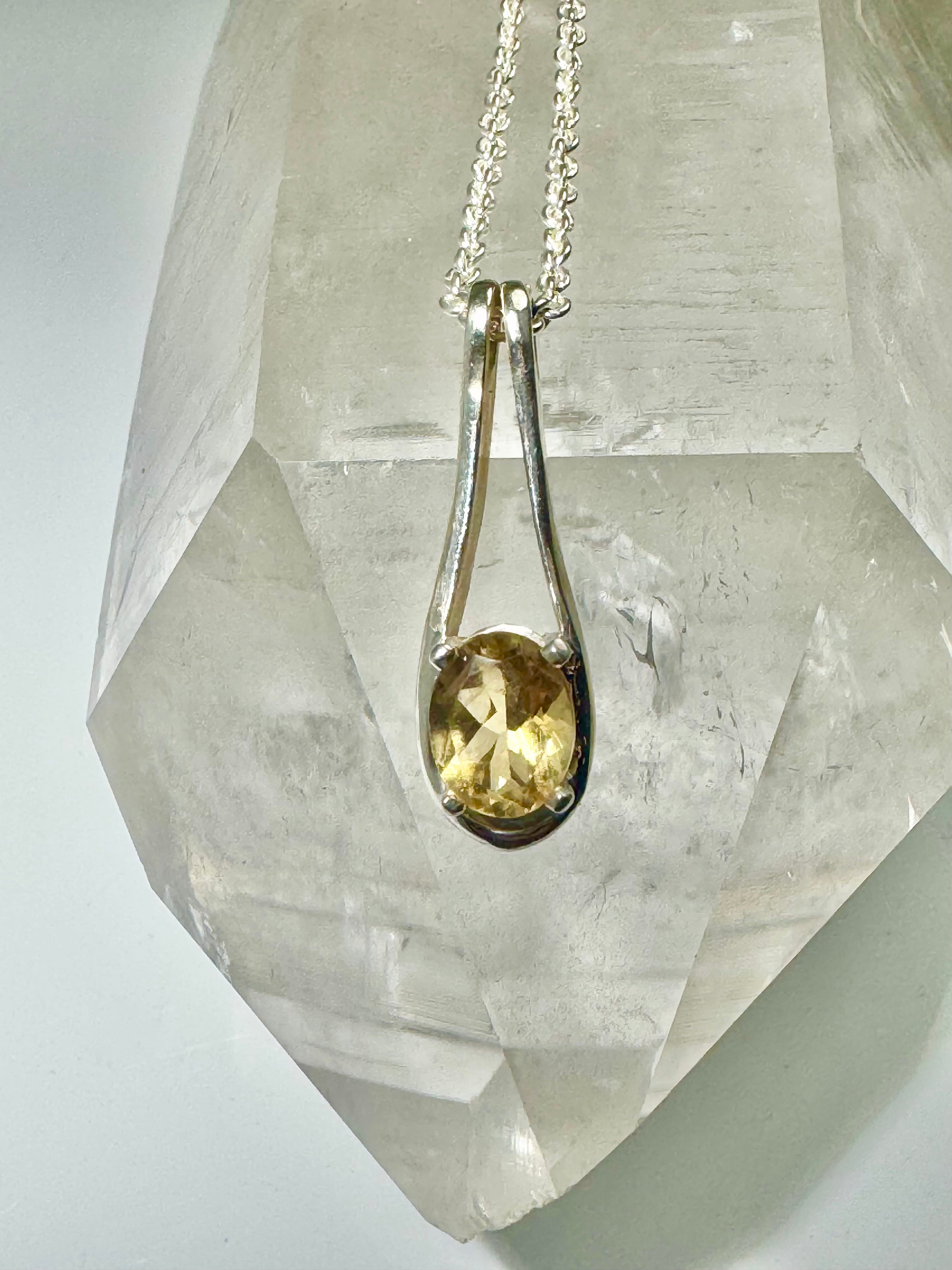 Citrine Sterling Pendant