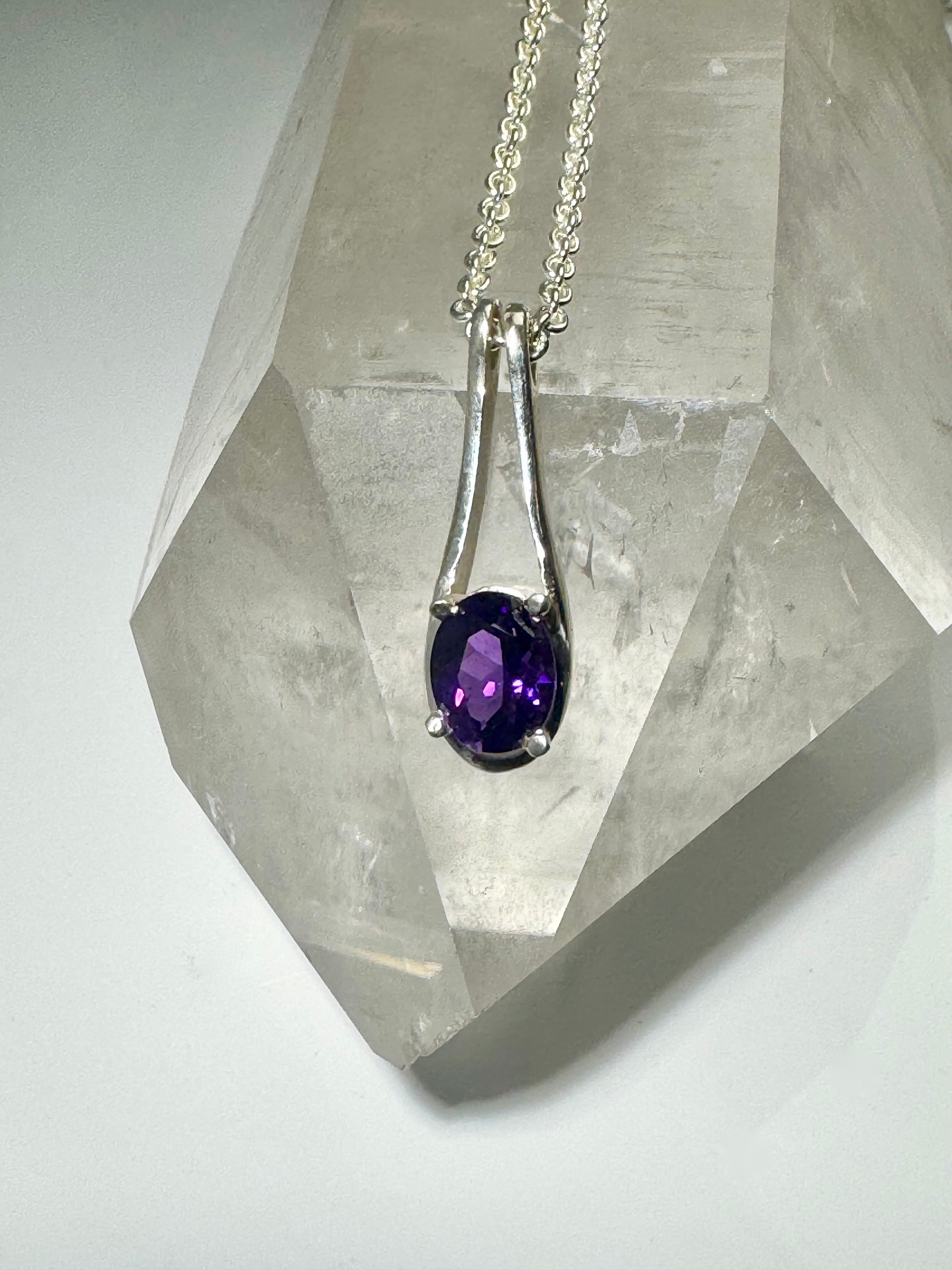 Amethyst Sterling Pendant