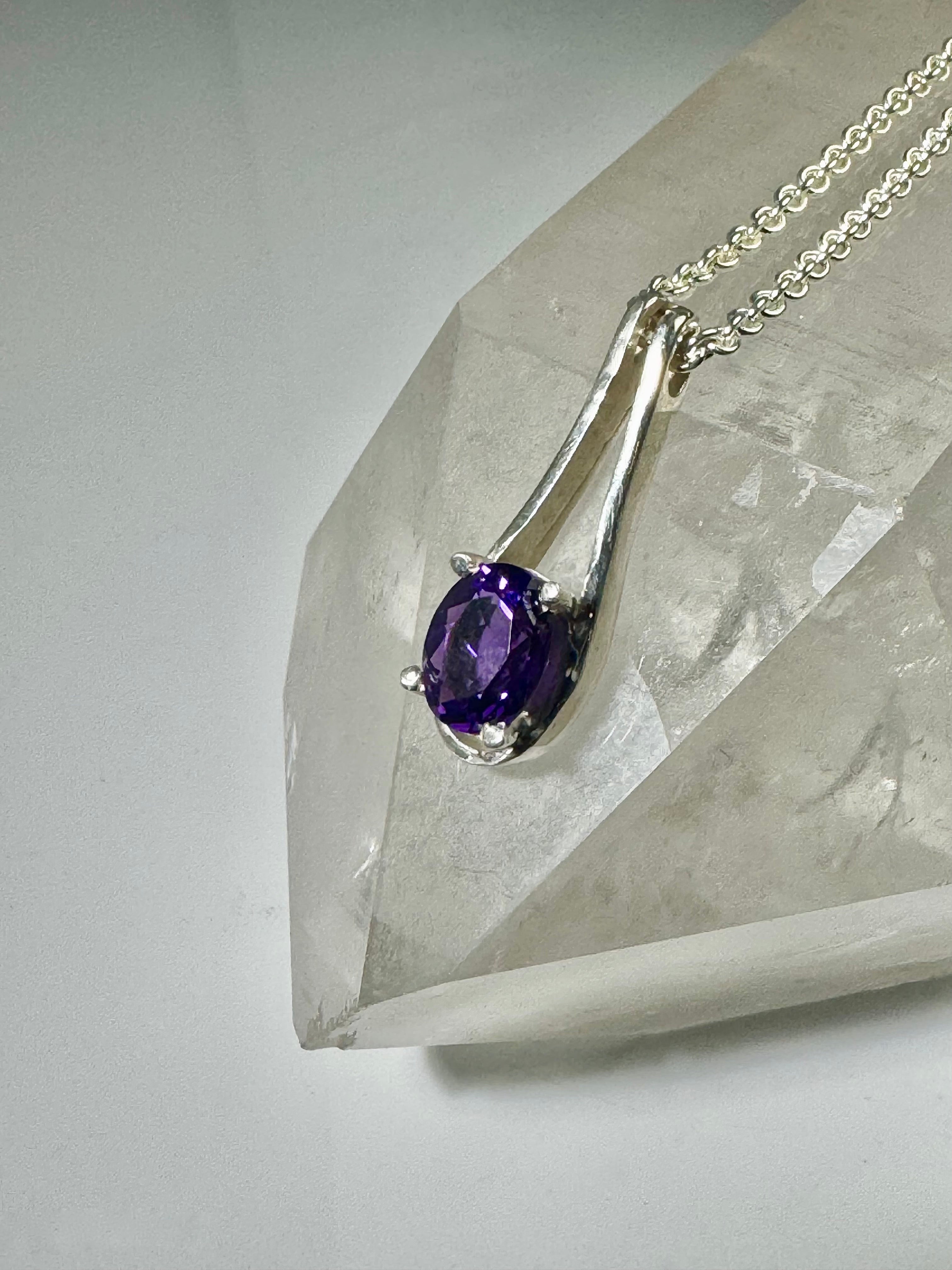 Amethyst Sterling Pendant