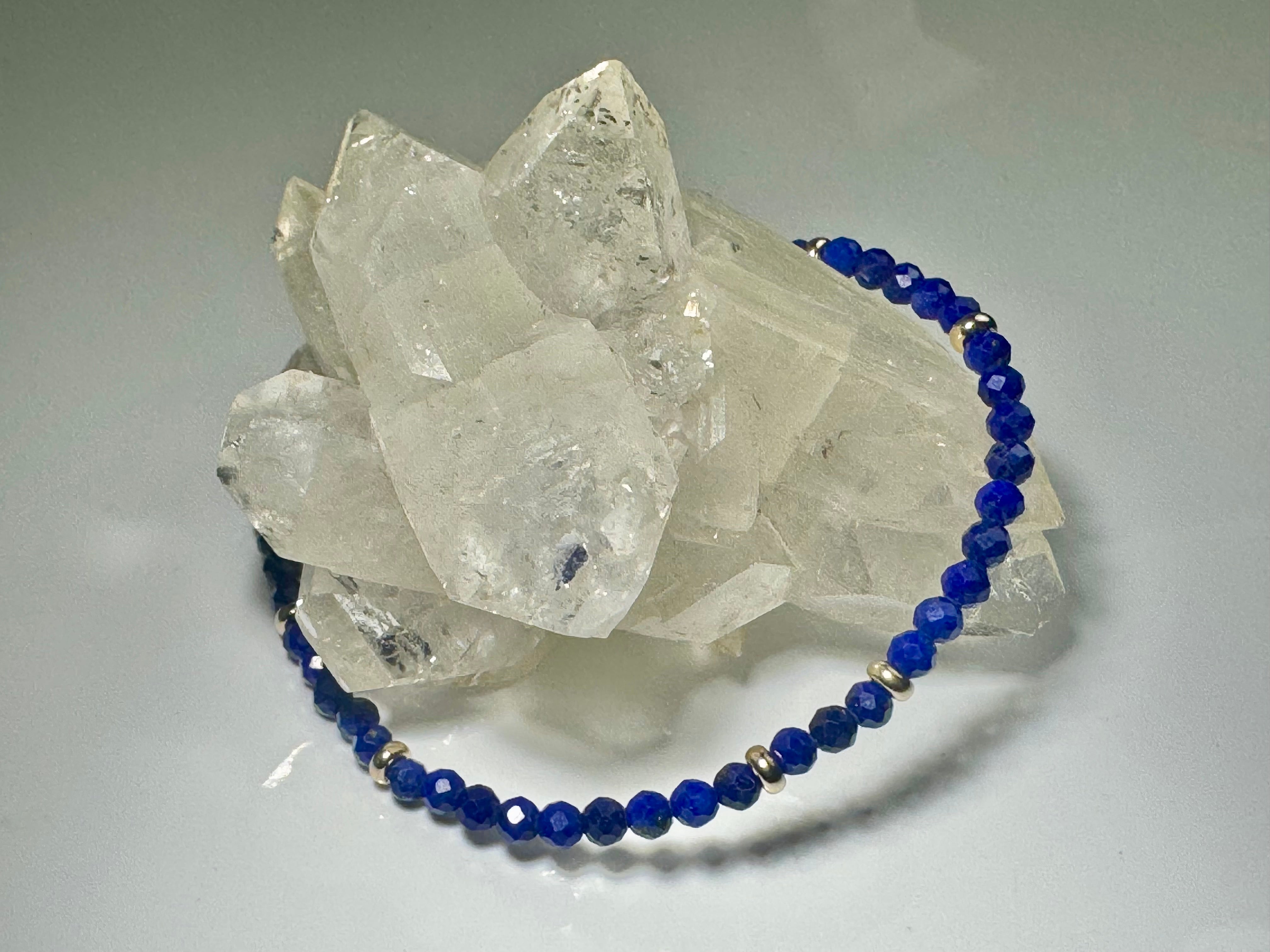 Lapis Lazuli with 14k Beads Bracelet