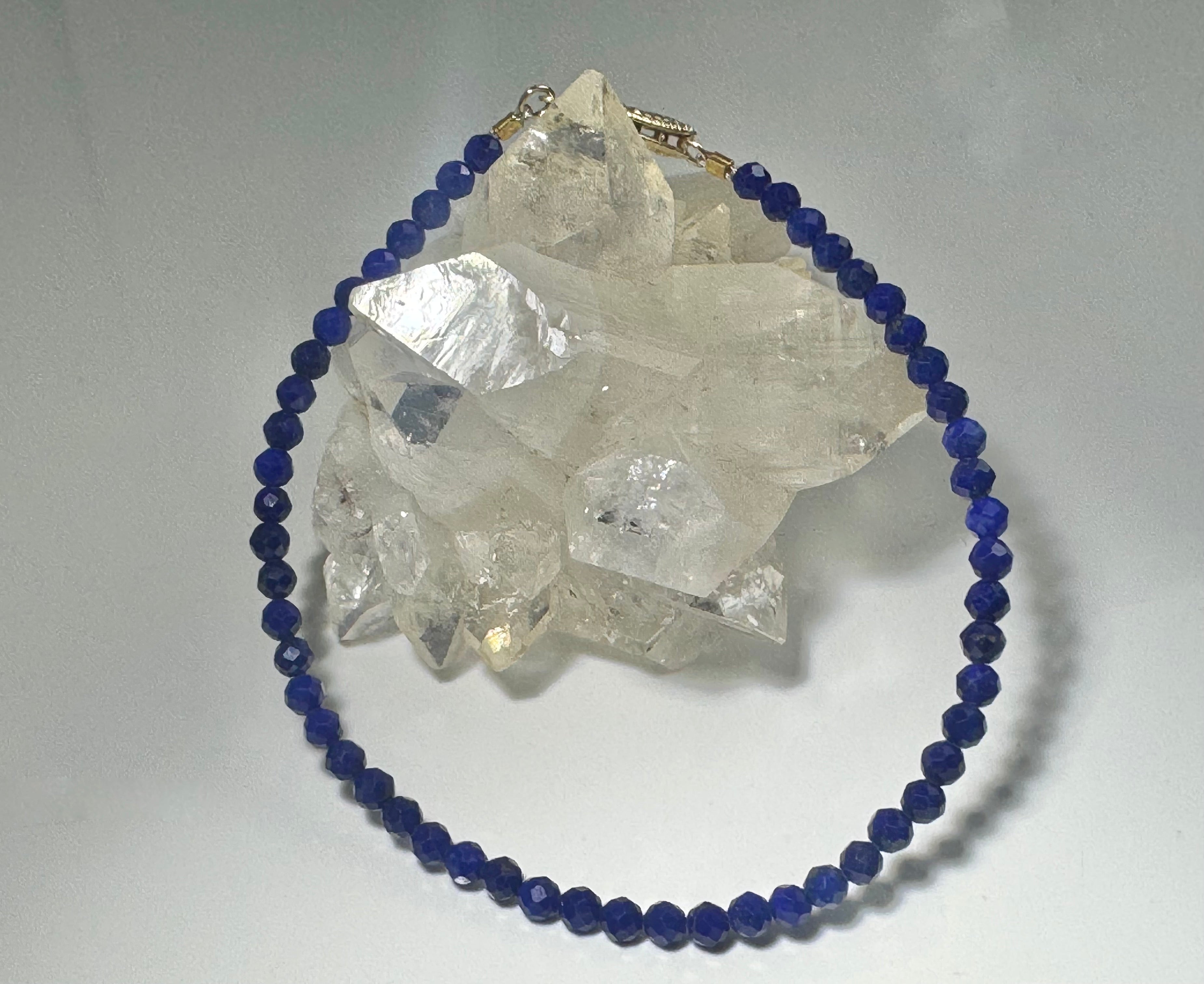 Lapis Lazuli 14k Bead Bracelet