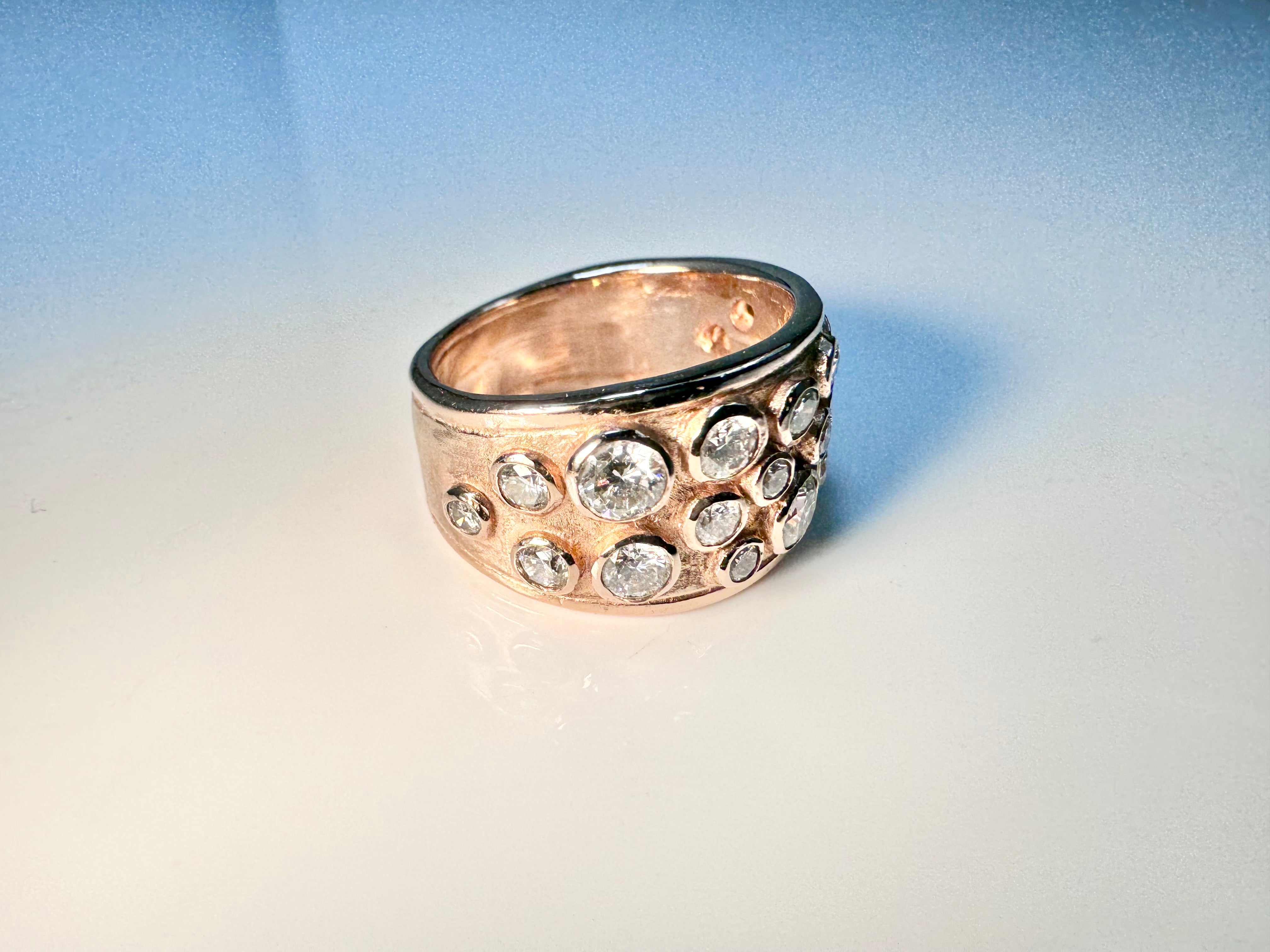 Diamond Wide Rose Gold Ring