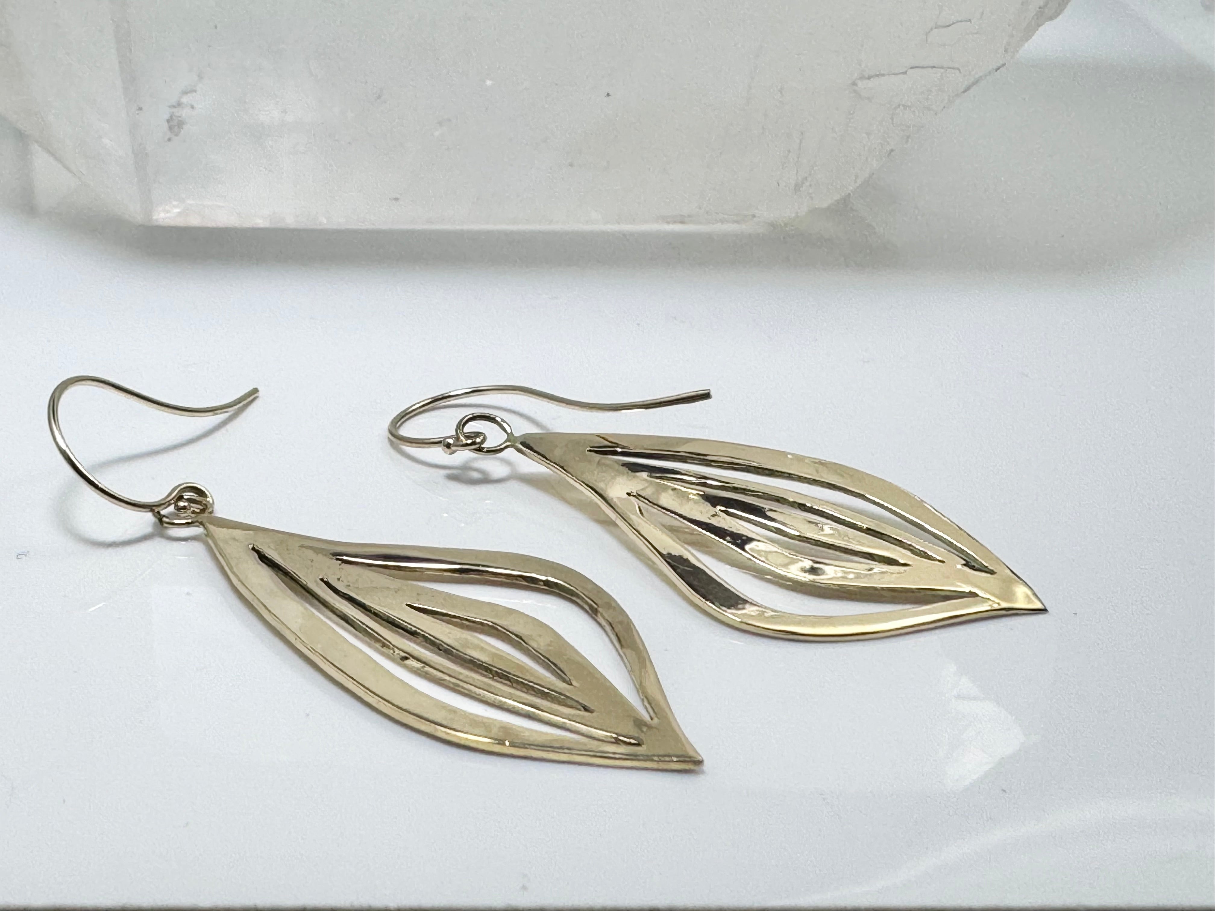 Marquise Cut Out 14k Dangles