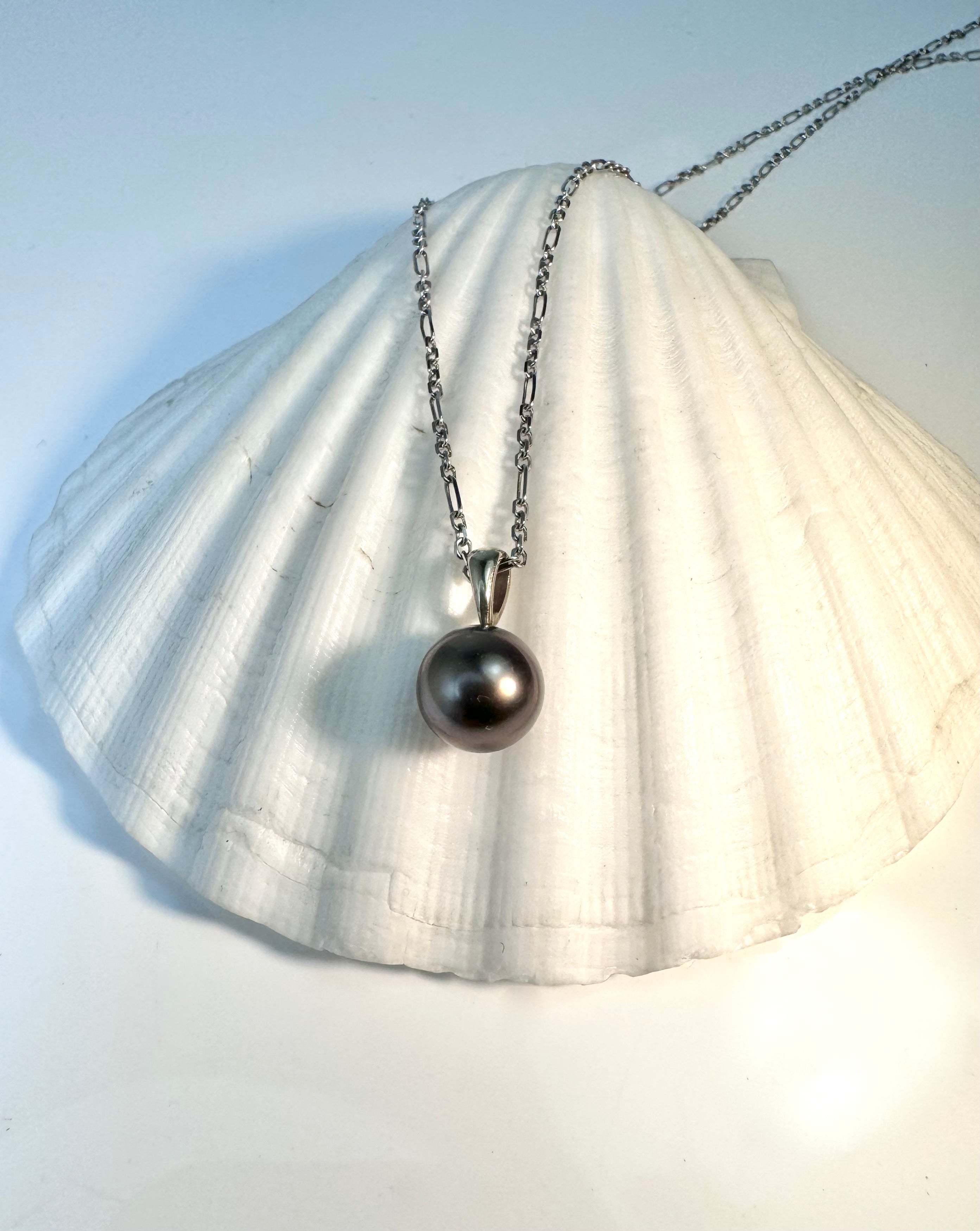 Black Tahitian Pearl Sterling Pendant
