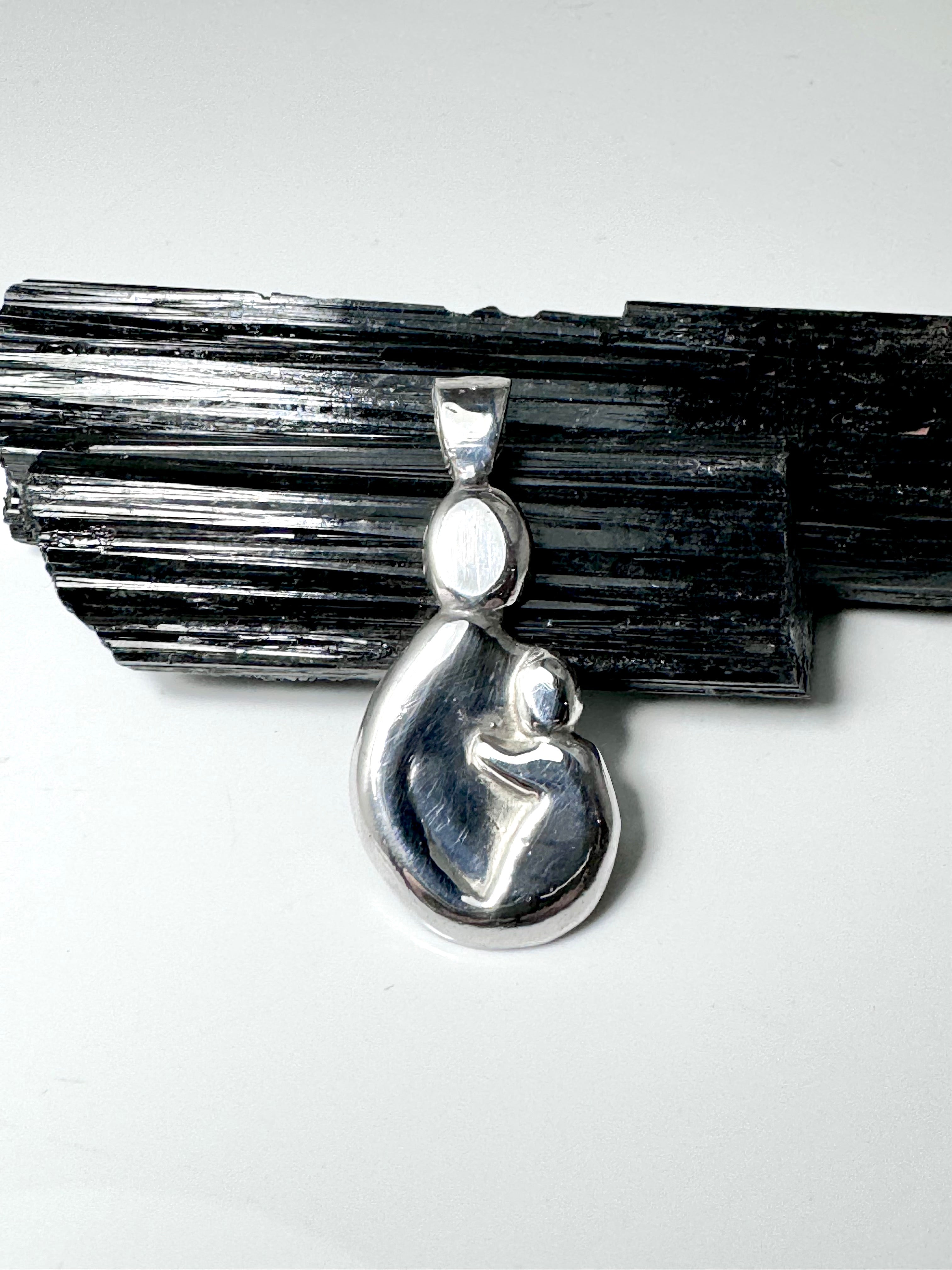 Mother Child Sterling Pendant