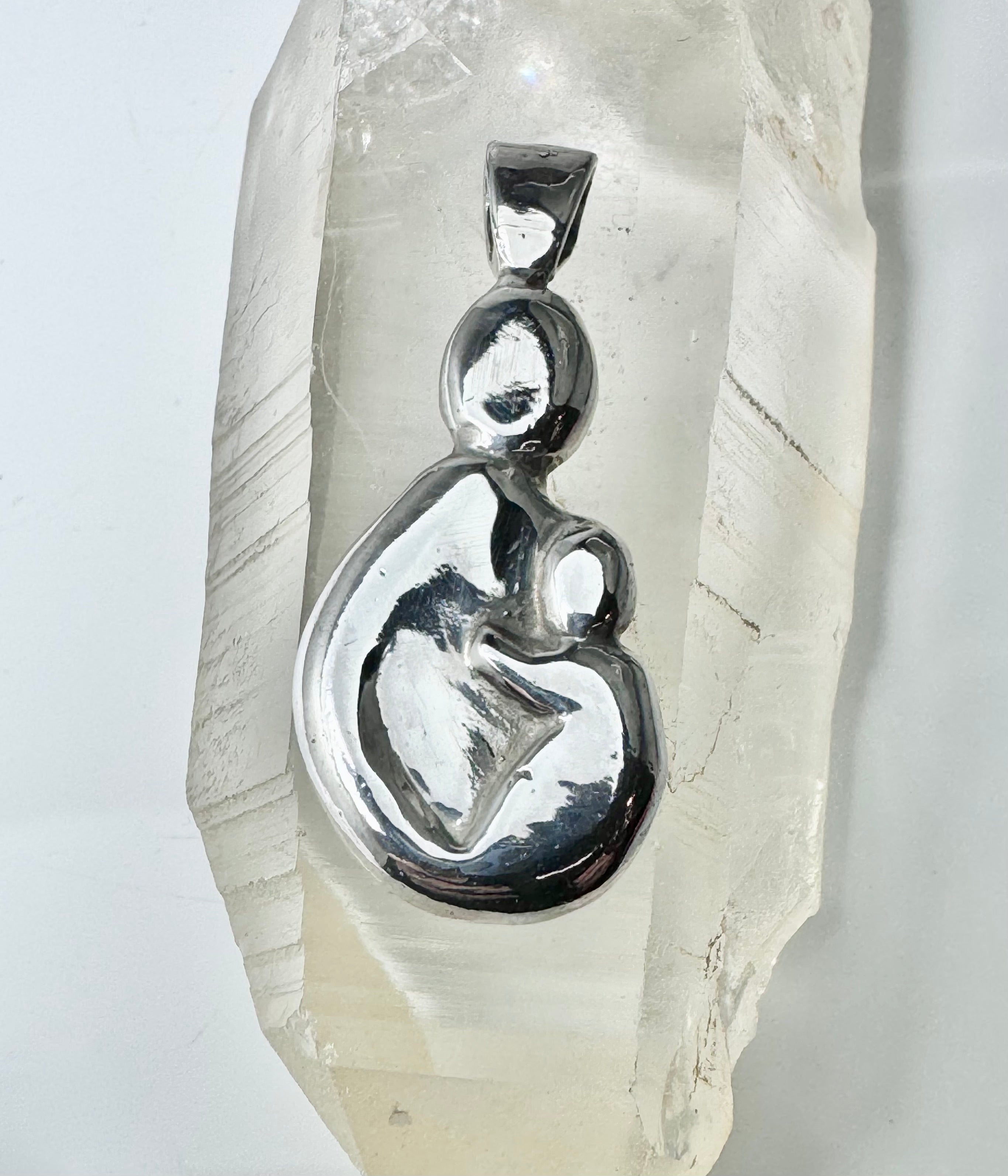 Mother Child Sterling Pendant