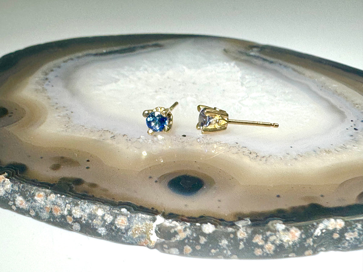 Sapphire 3mm Prong 14k Studs