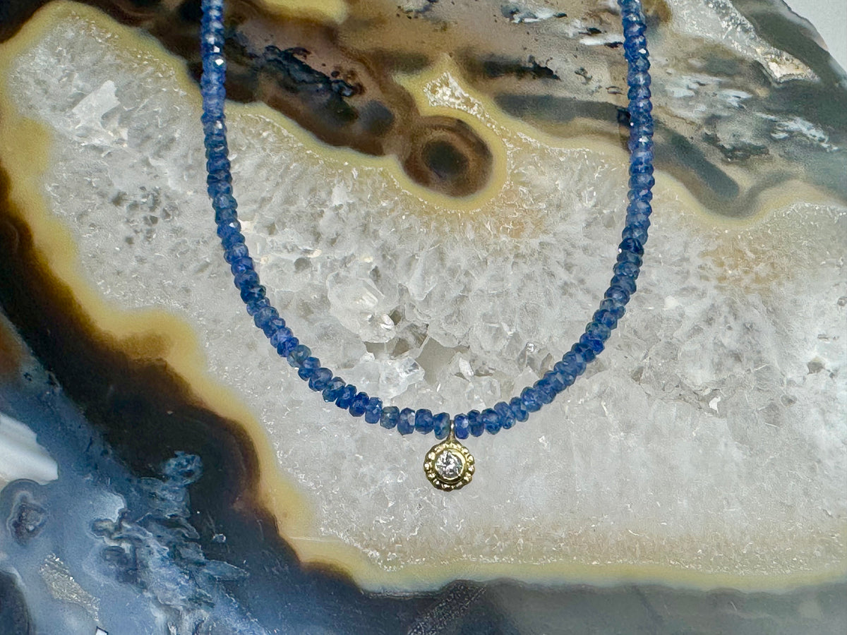Sapphire & Diamond 14k Necklace