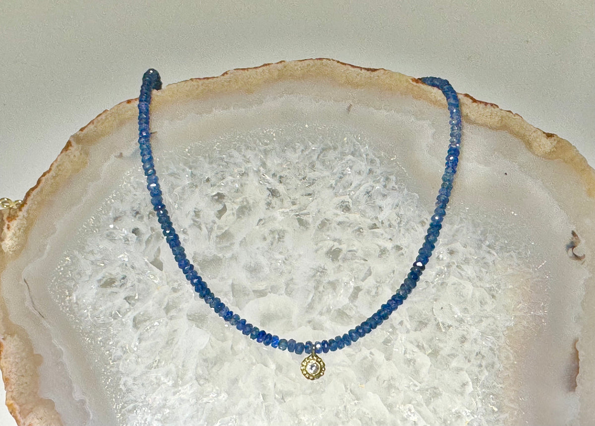 Sapphire & Diamond 14k Necklace