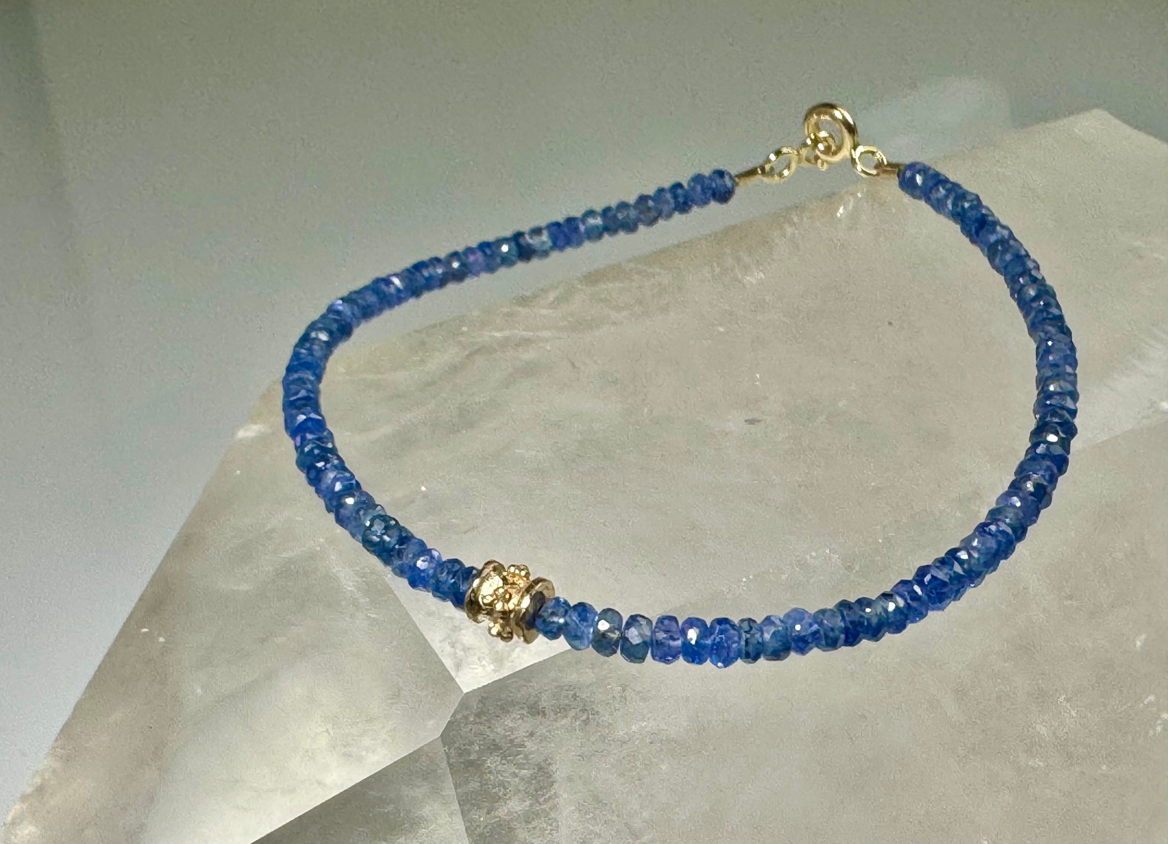 Sapphire Rondel 14k Bracelet