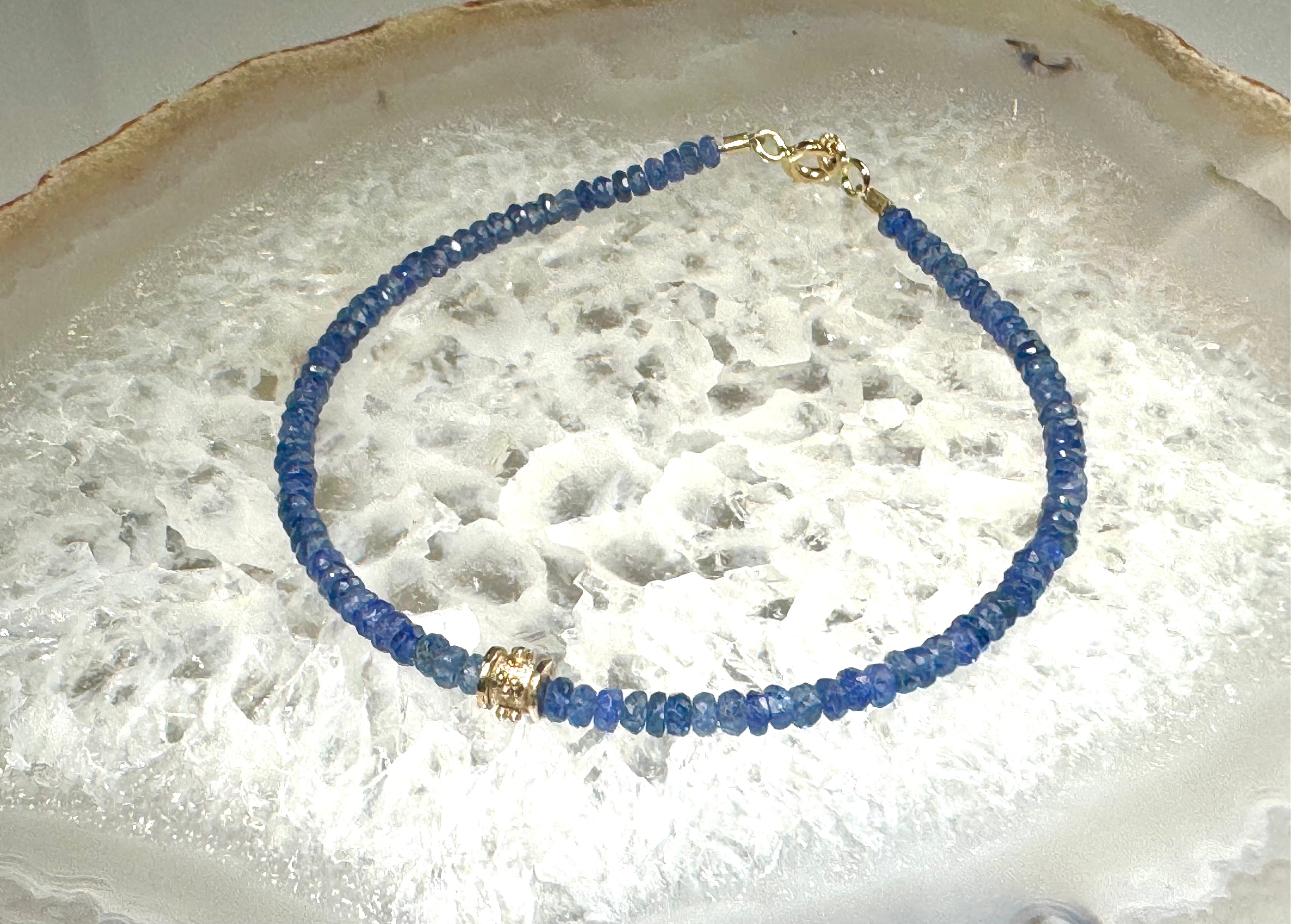 Sapphire Rondel 14k Bracelet