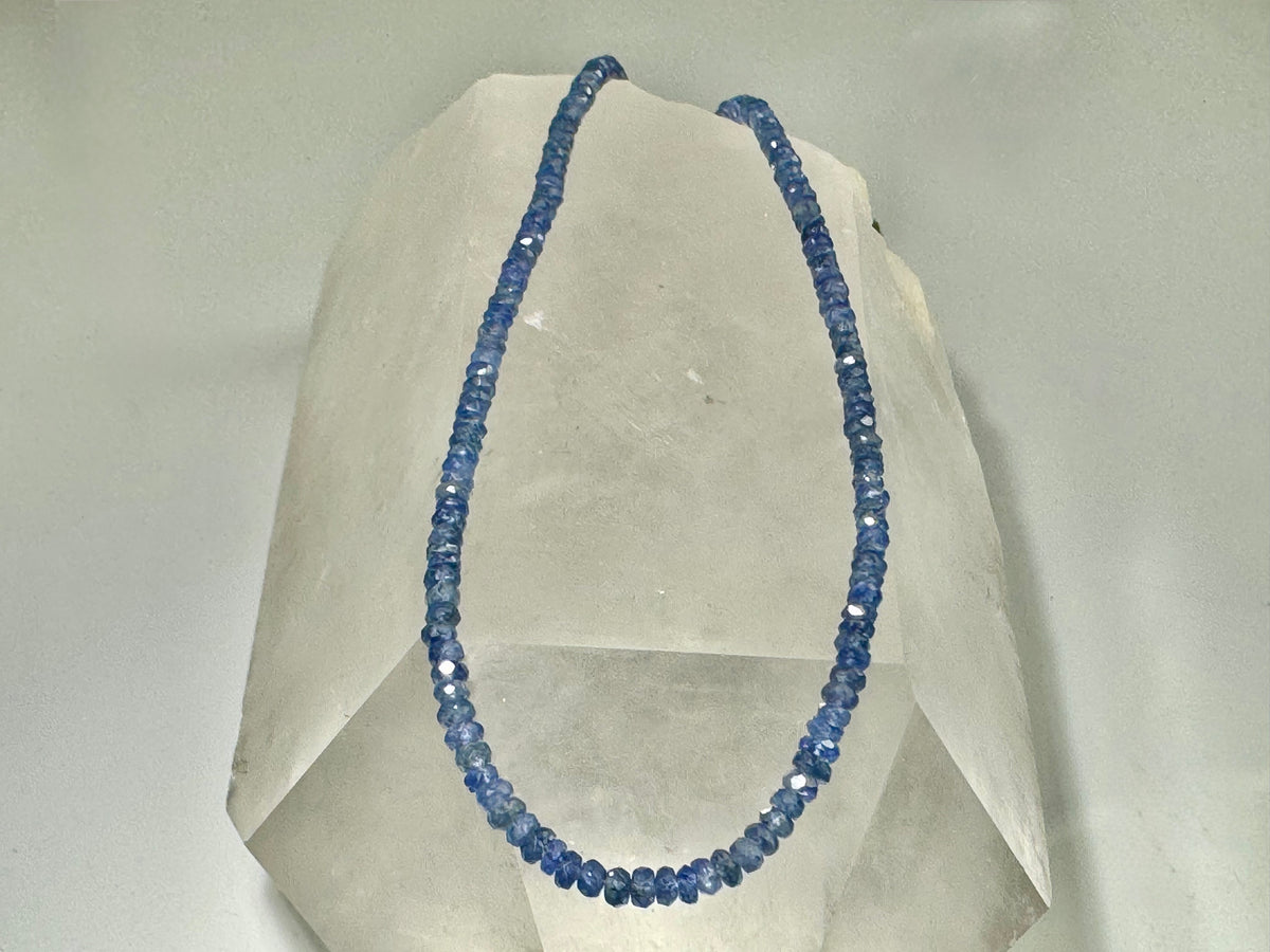 Sapphire Bead 14k Necklace