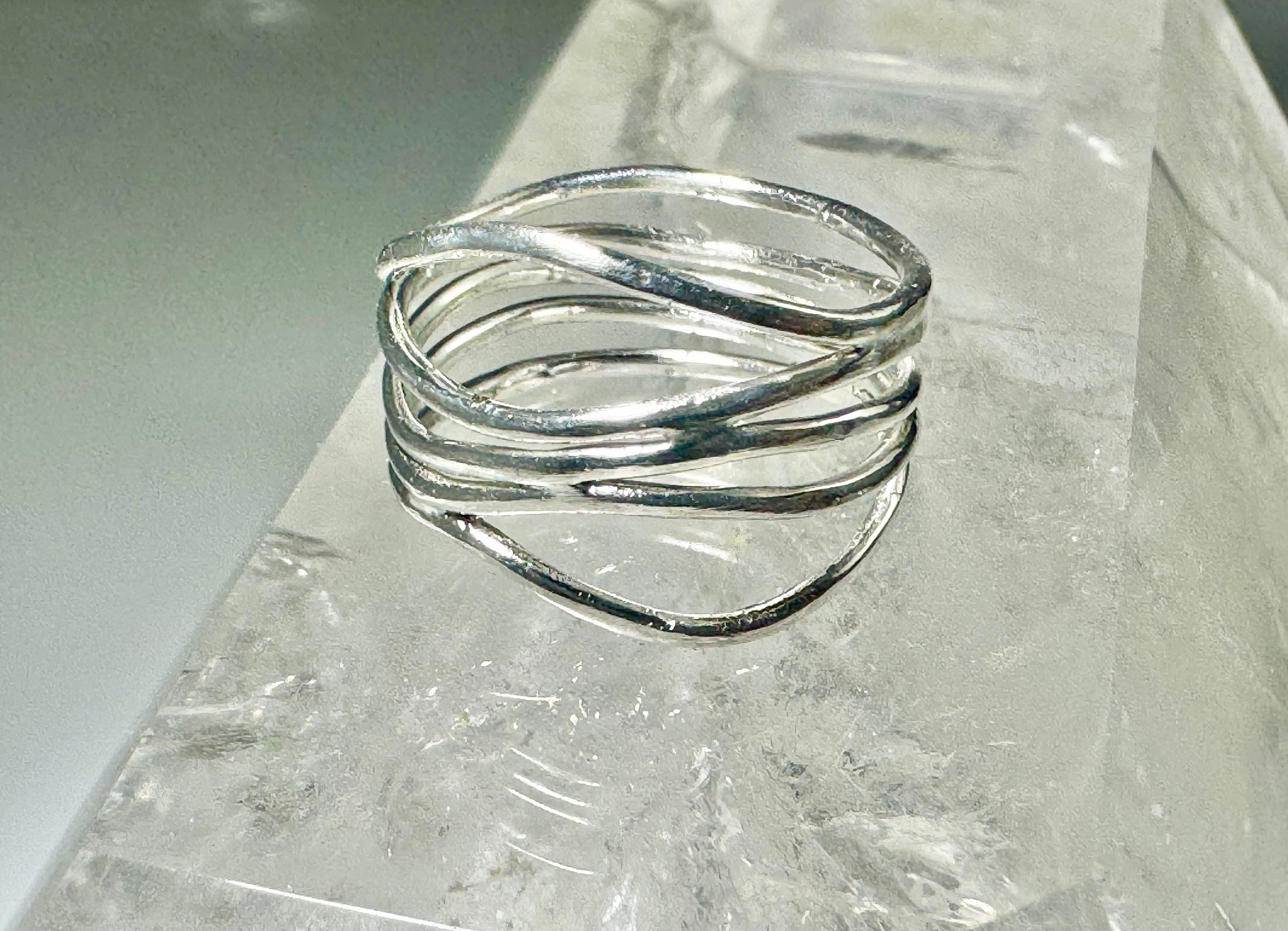 Open Five Wire Sterling Ring
