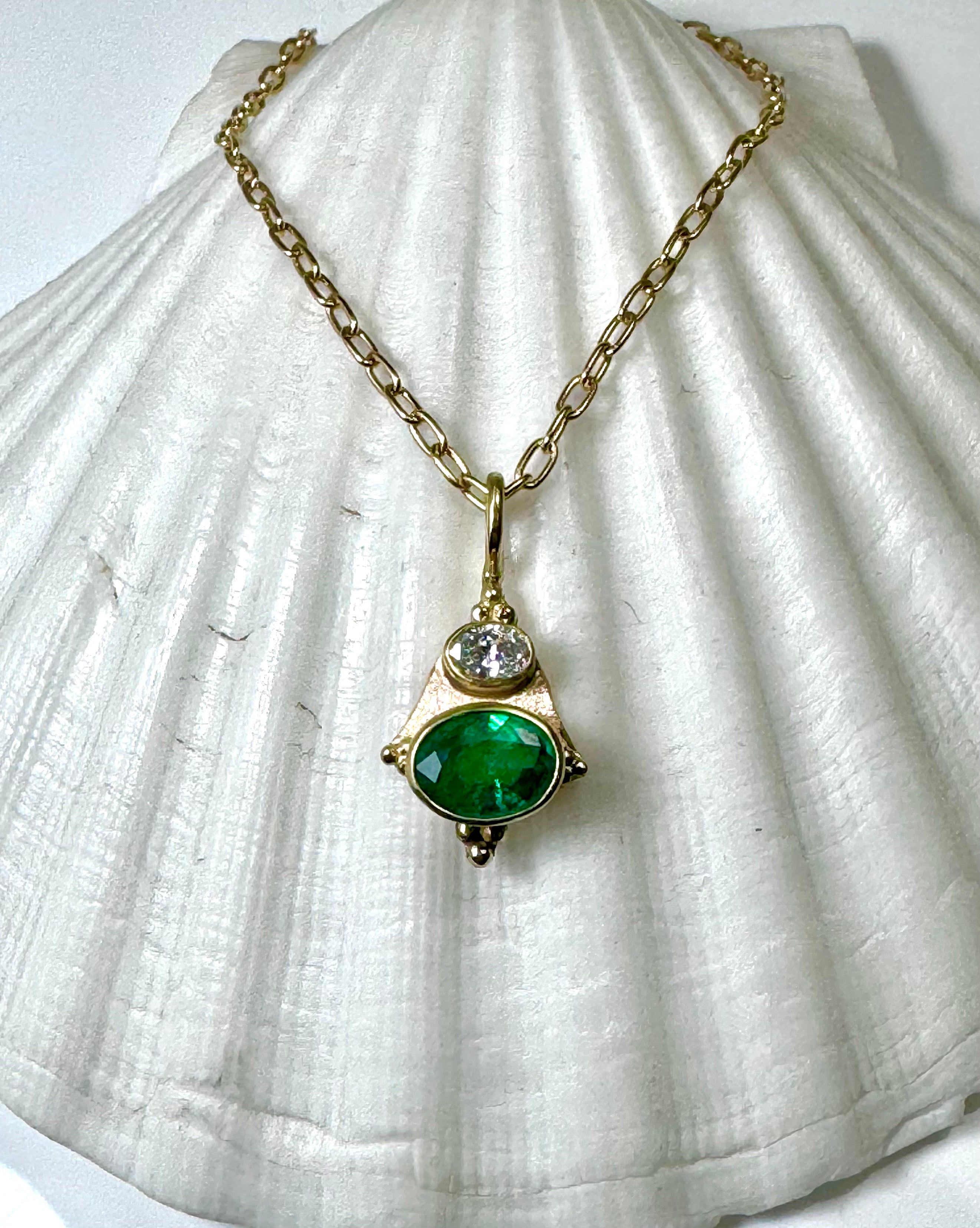 Emerald & Diamond Pendant