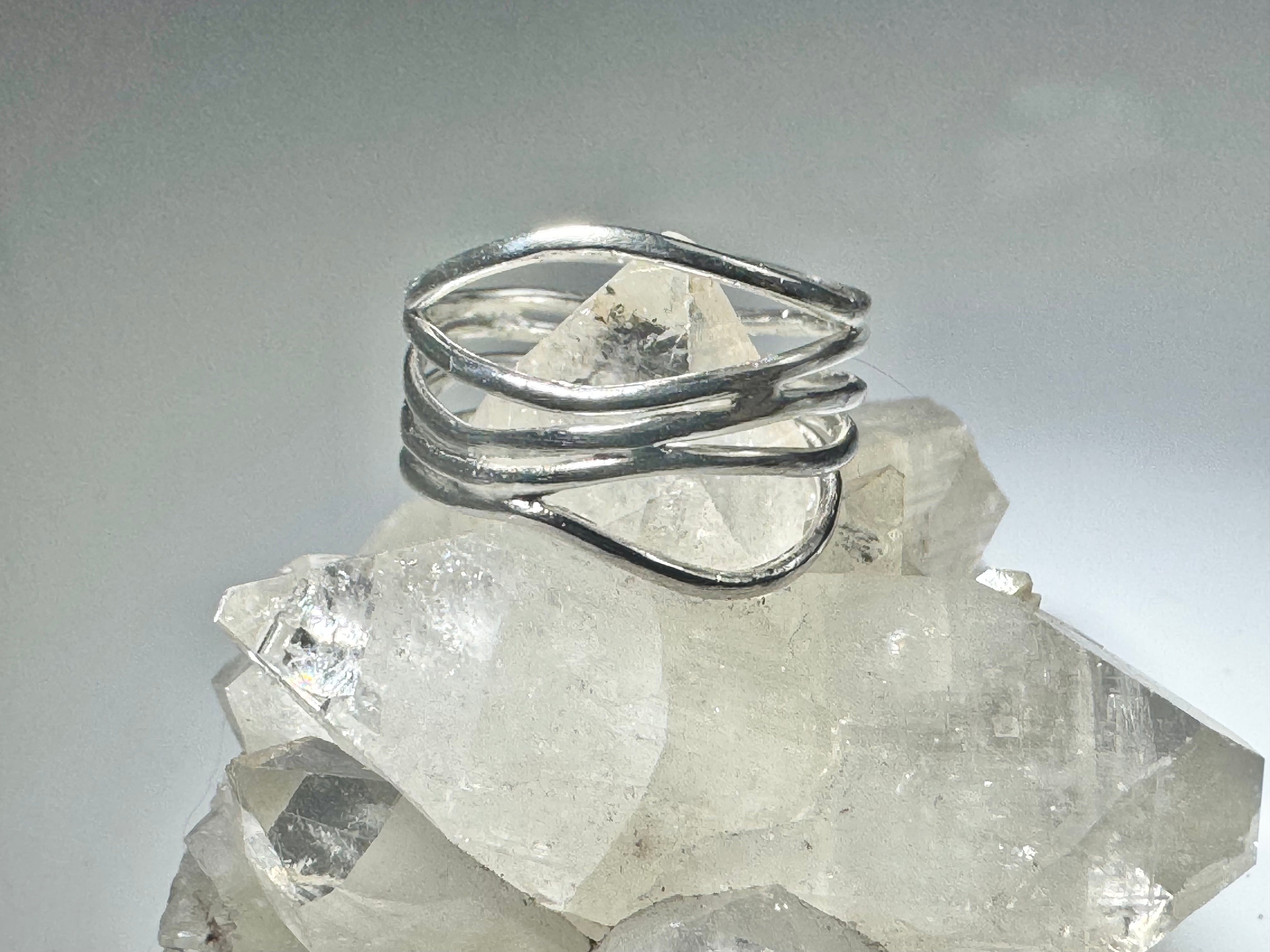Open Five Wire Sterling Ring