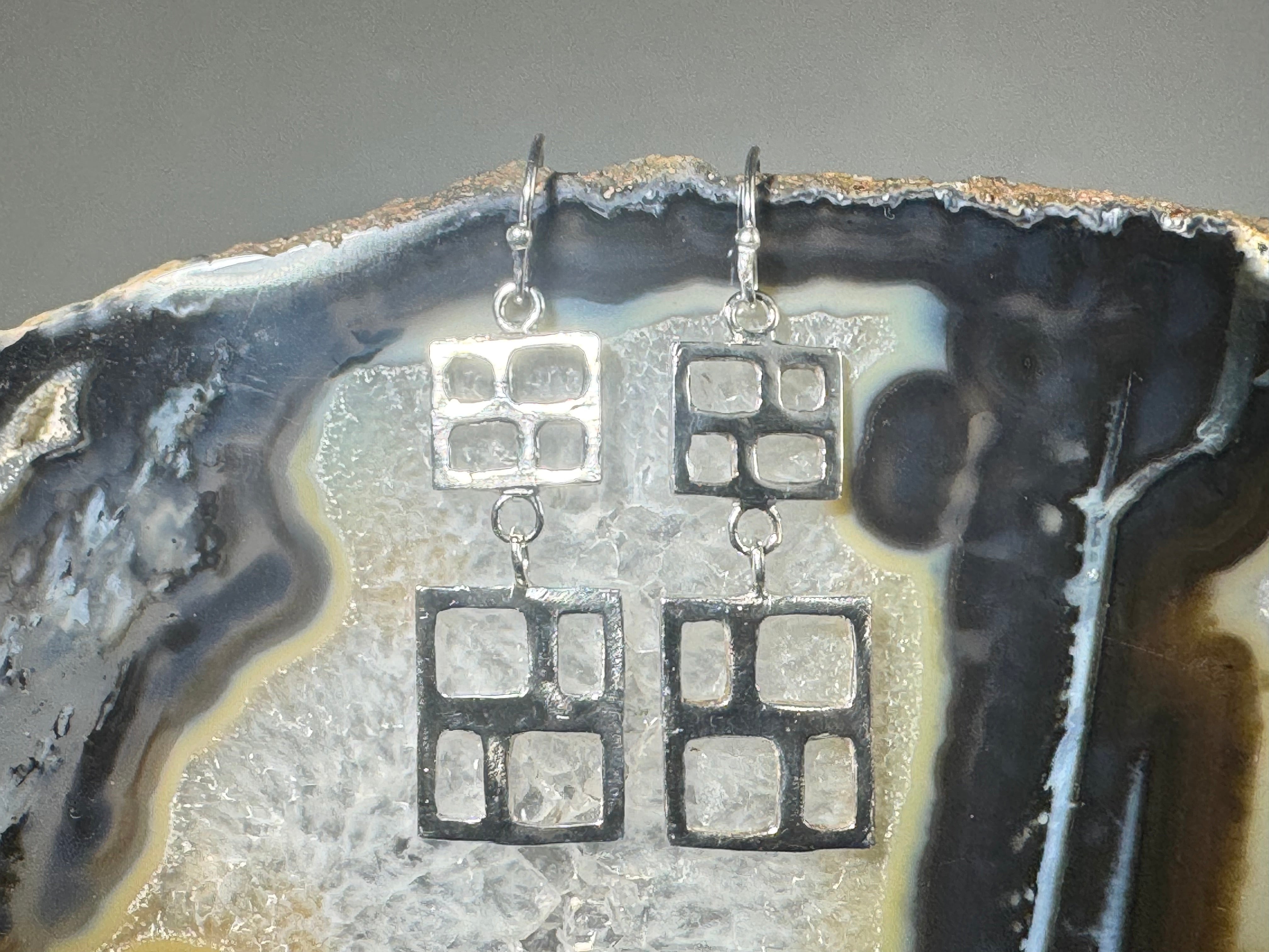 Open Square Sterling Dangles