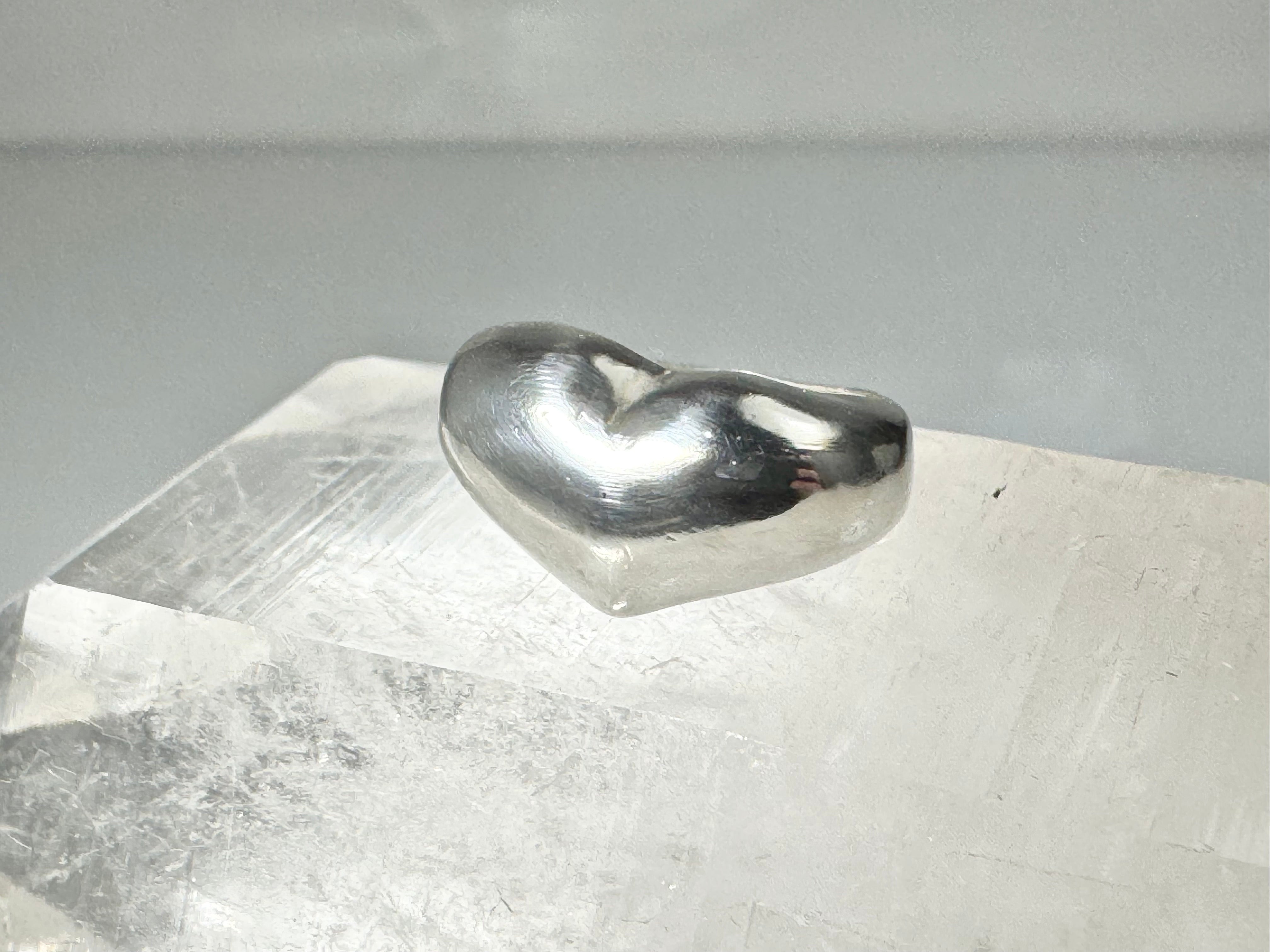 Dome Heart Sterling Ring
