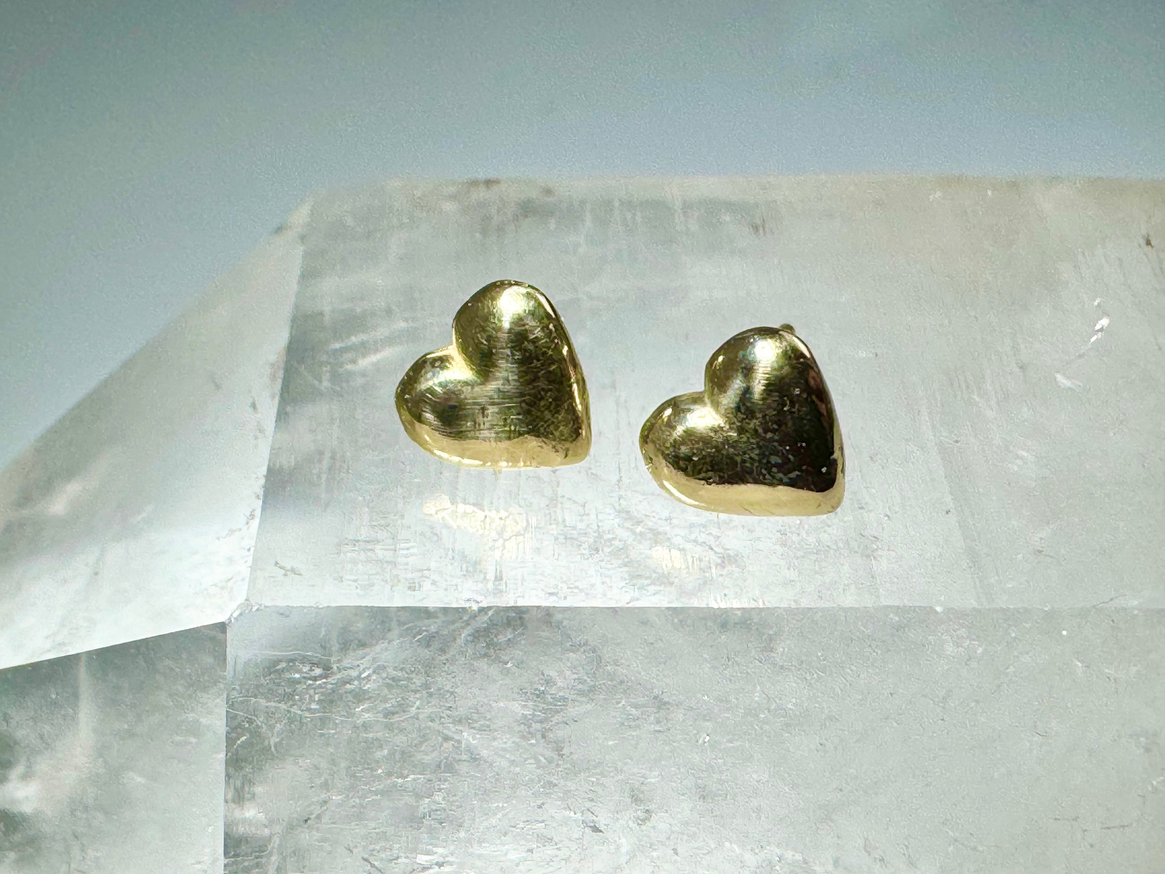 Heart 2D 14k Studs