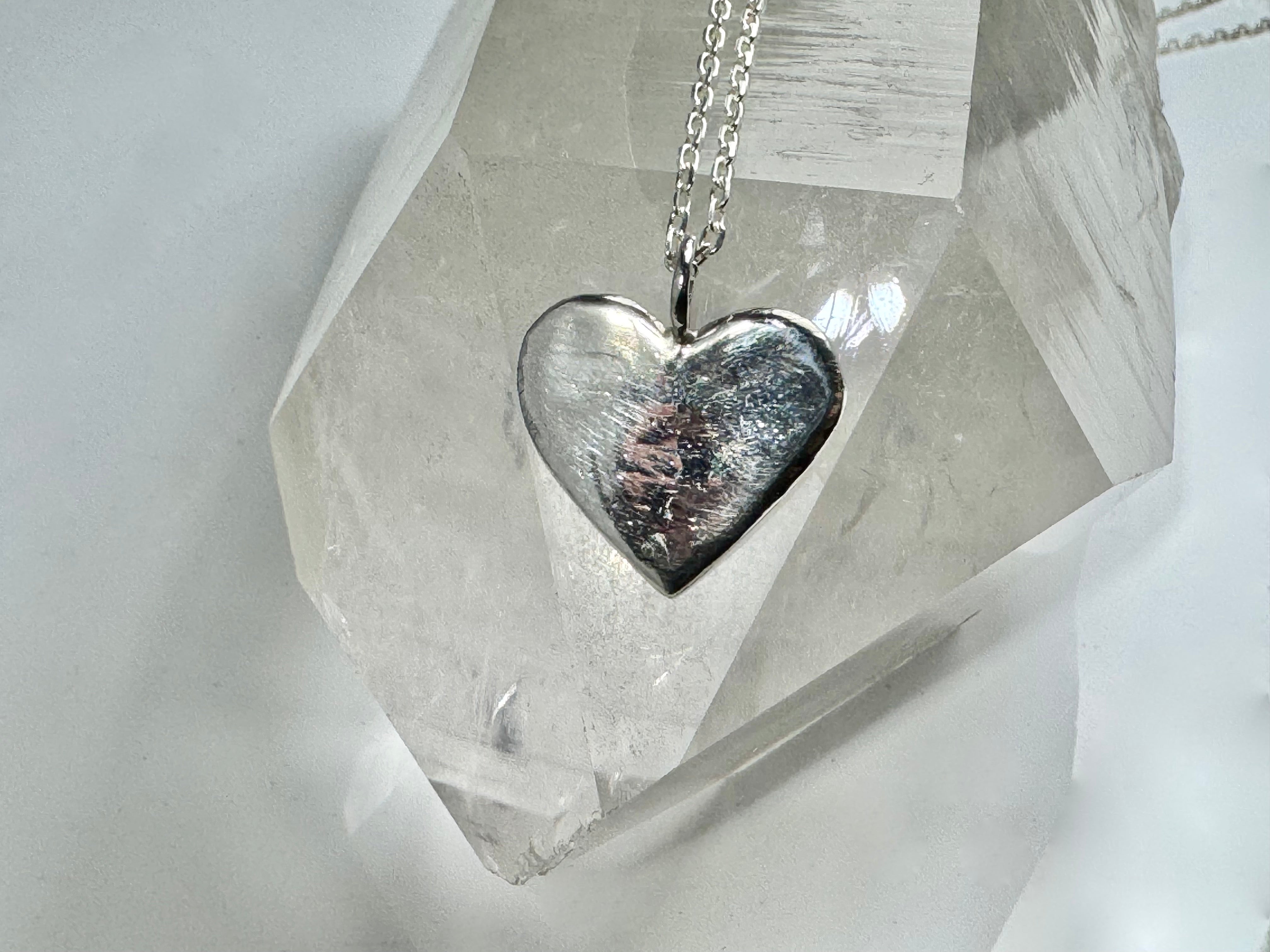 Medium Heart Sterling Pendant
