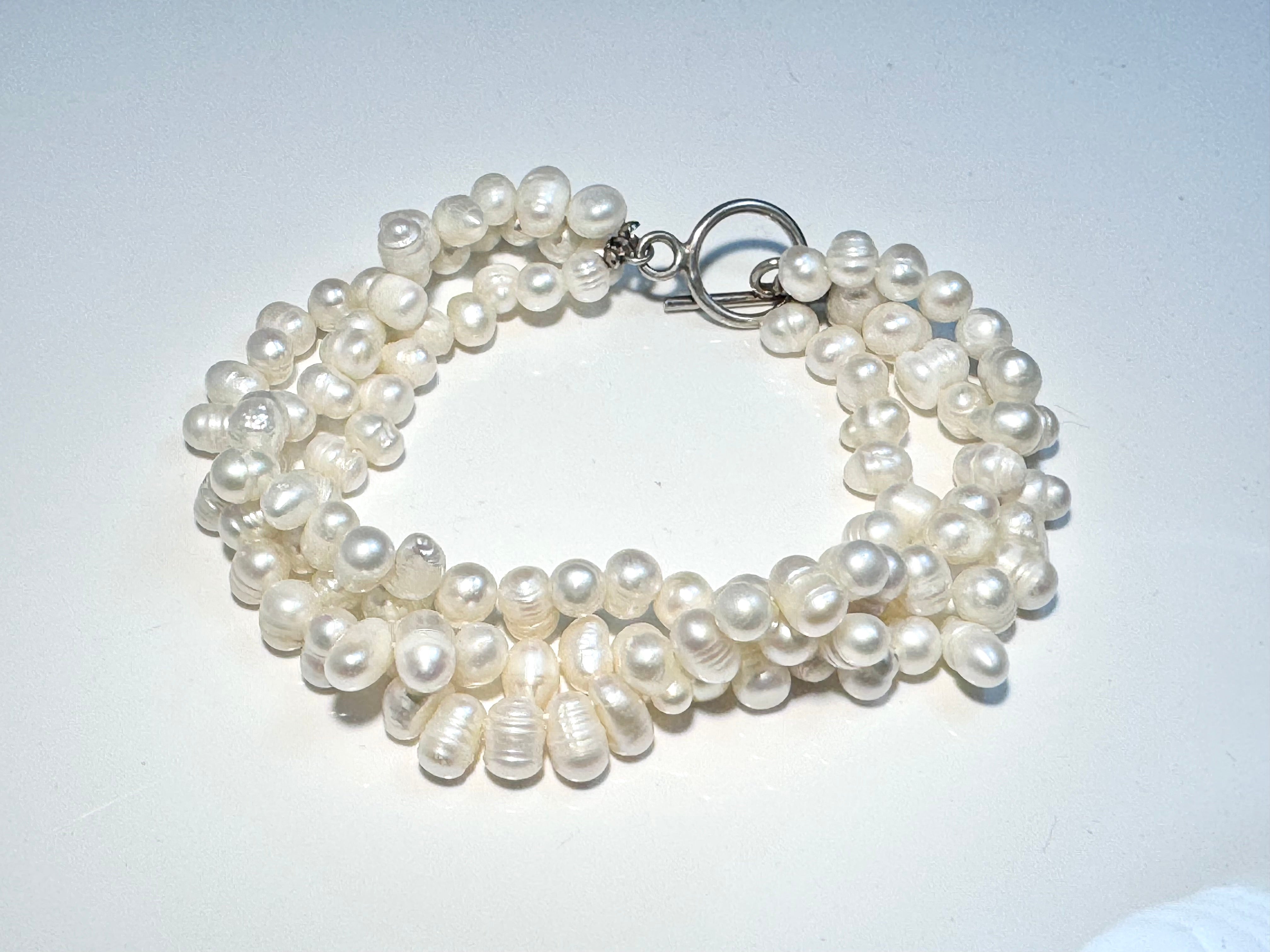 Pearl 3 Strand Bracelet