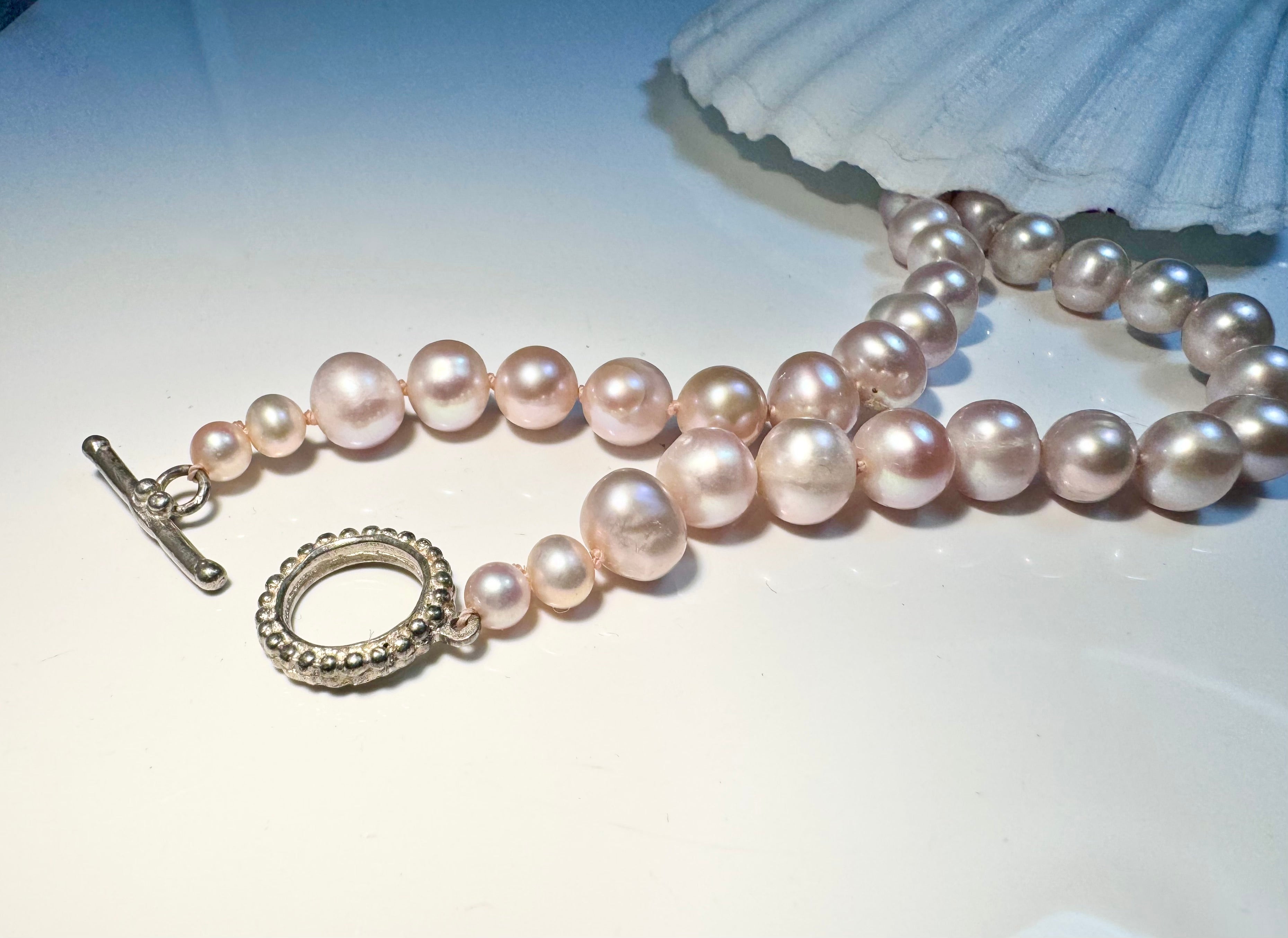 Pink Pearl 9mm Strand