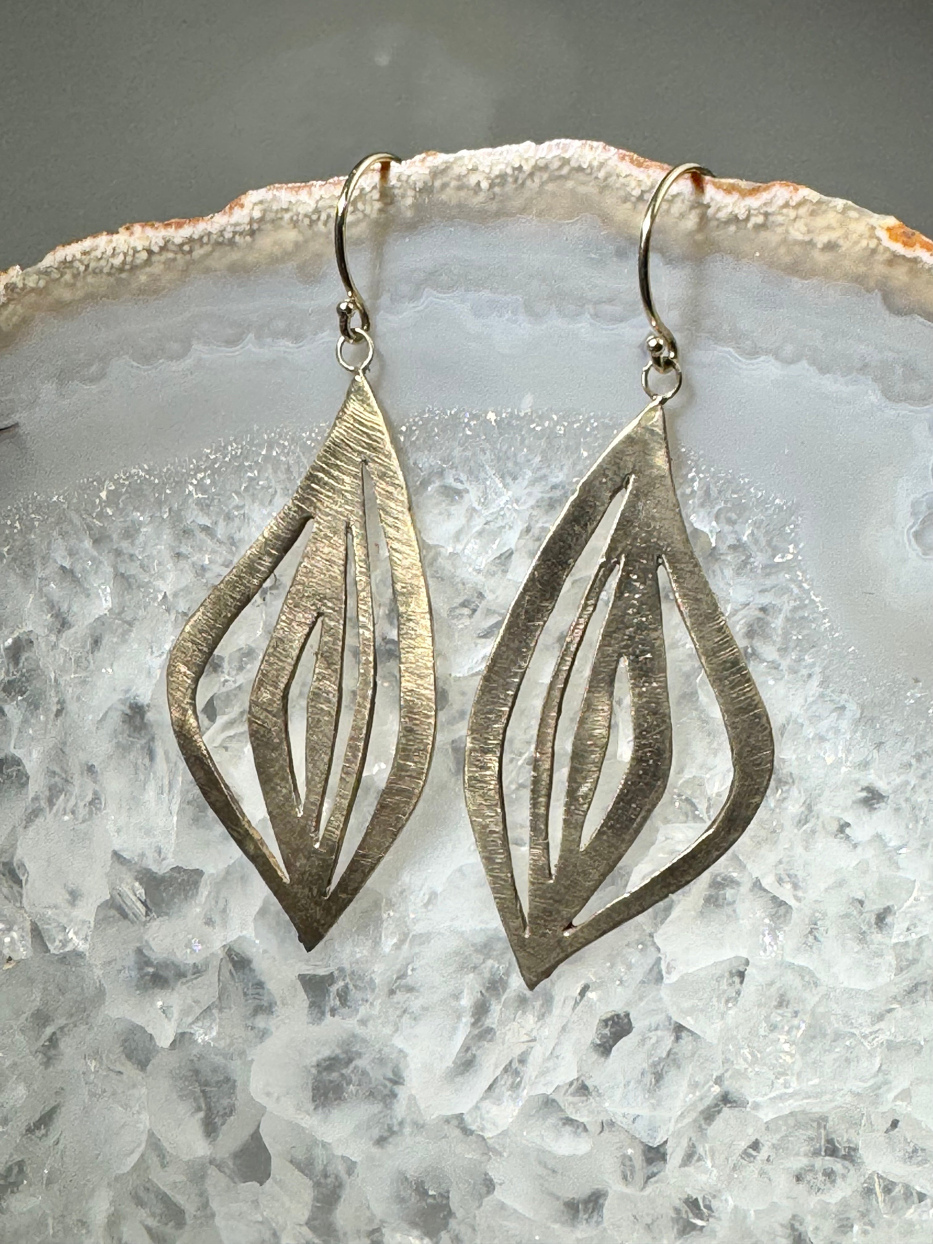 Marquise Cut Out 14k Dangles