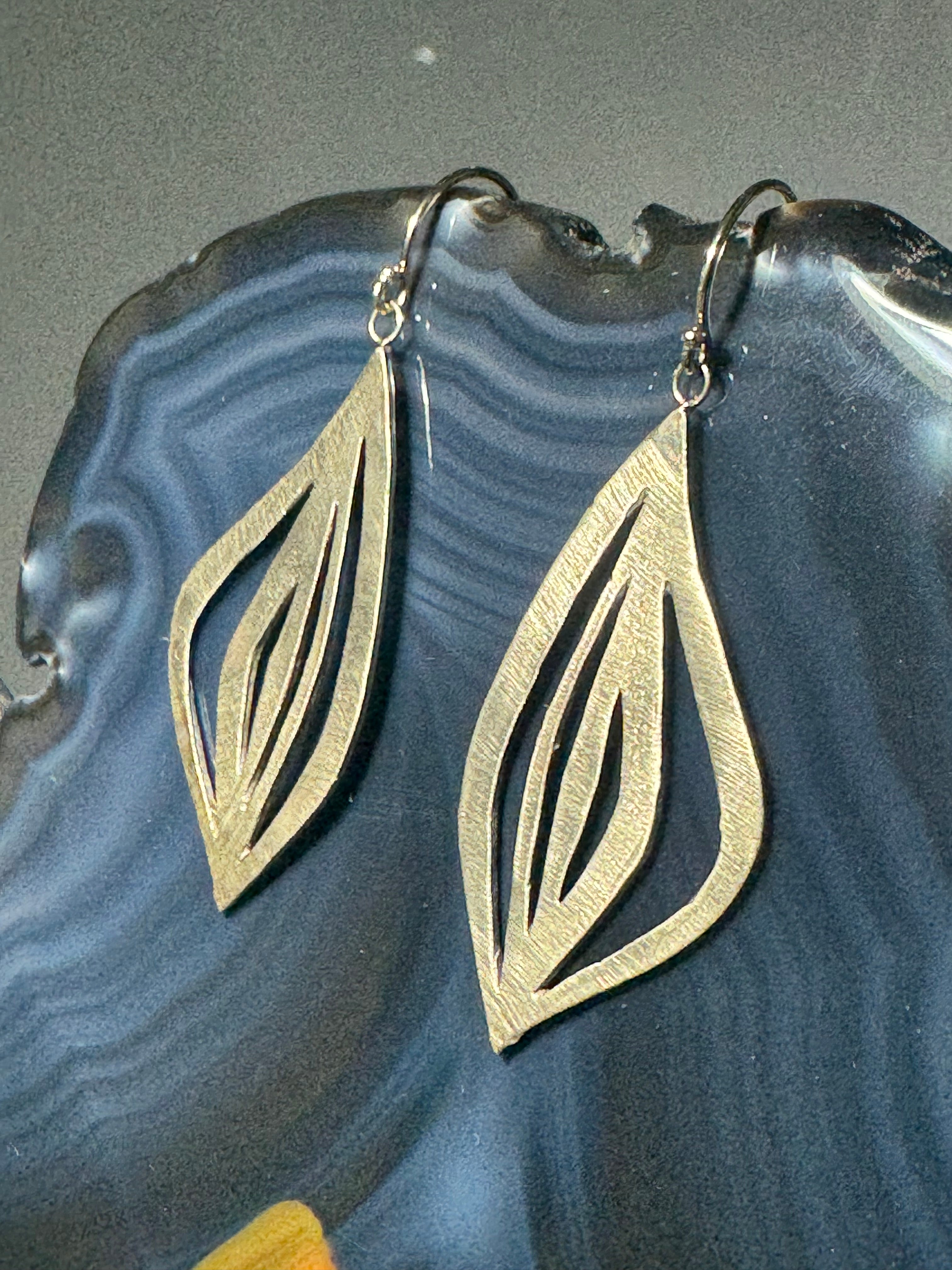 Marquise Cut Out 14k Dangles