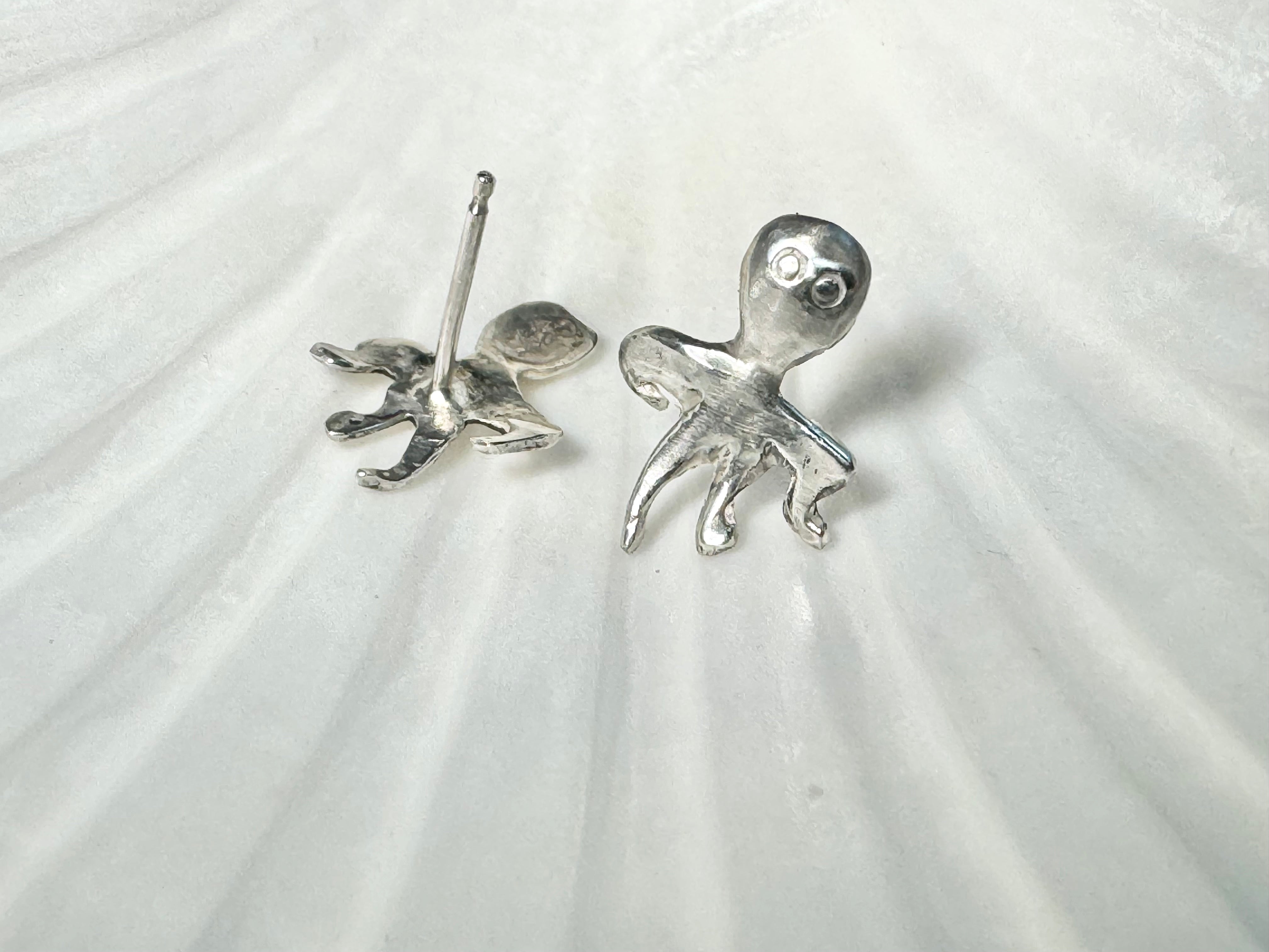 Octopus Baby Sterling Studs