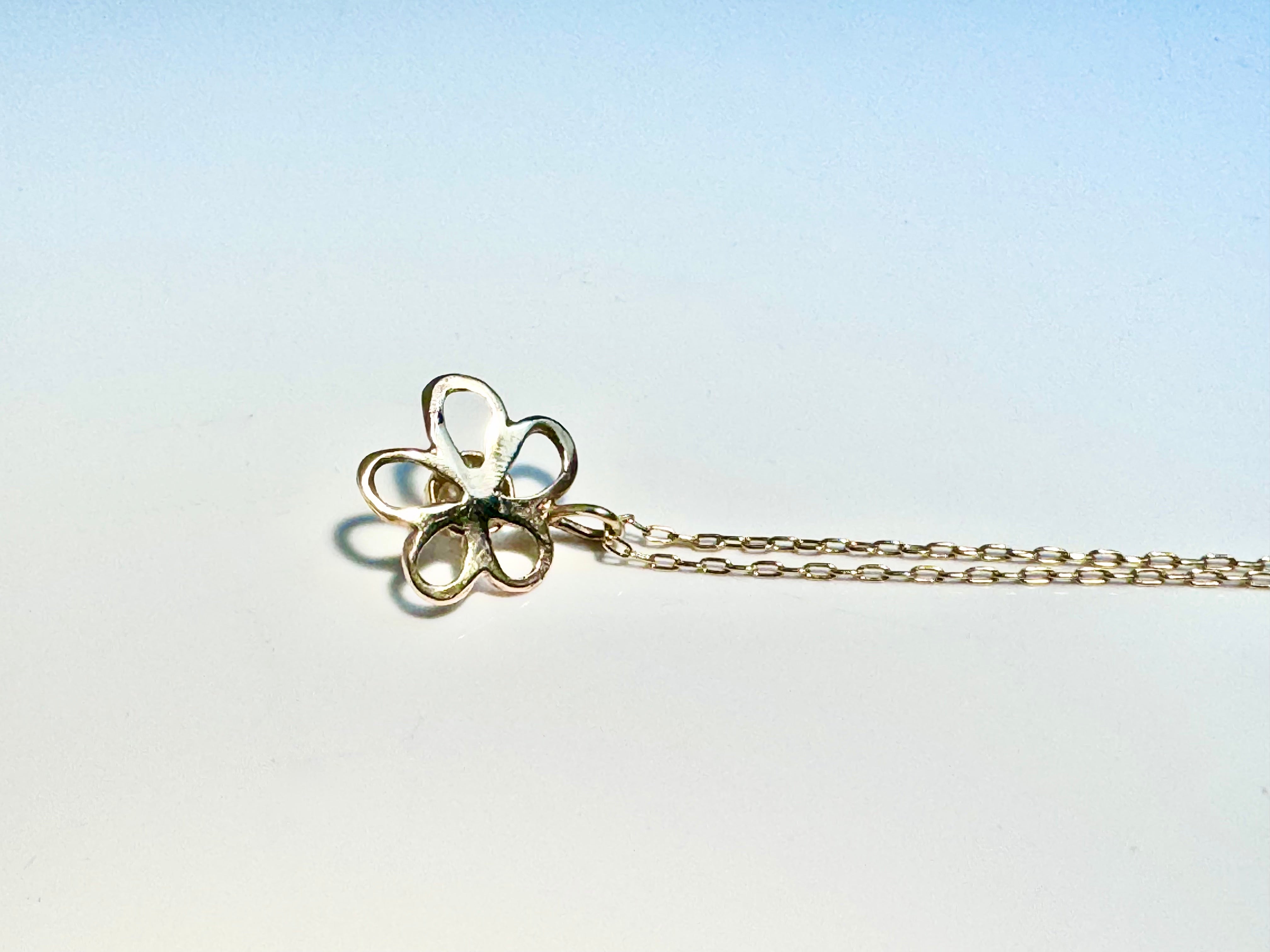 Pearl Open Flower 14k Pendant